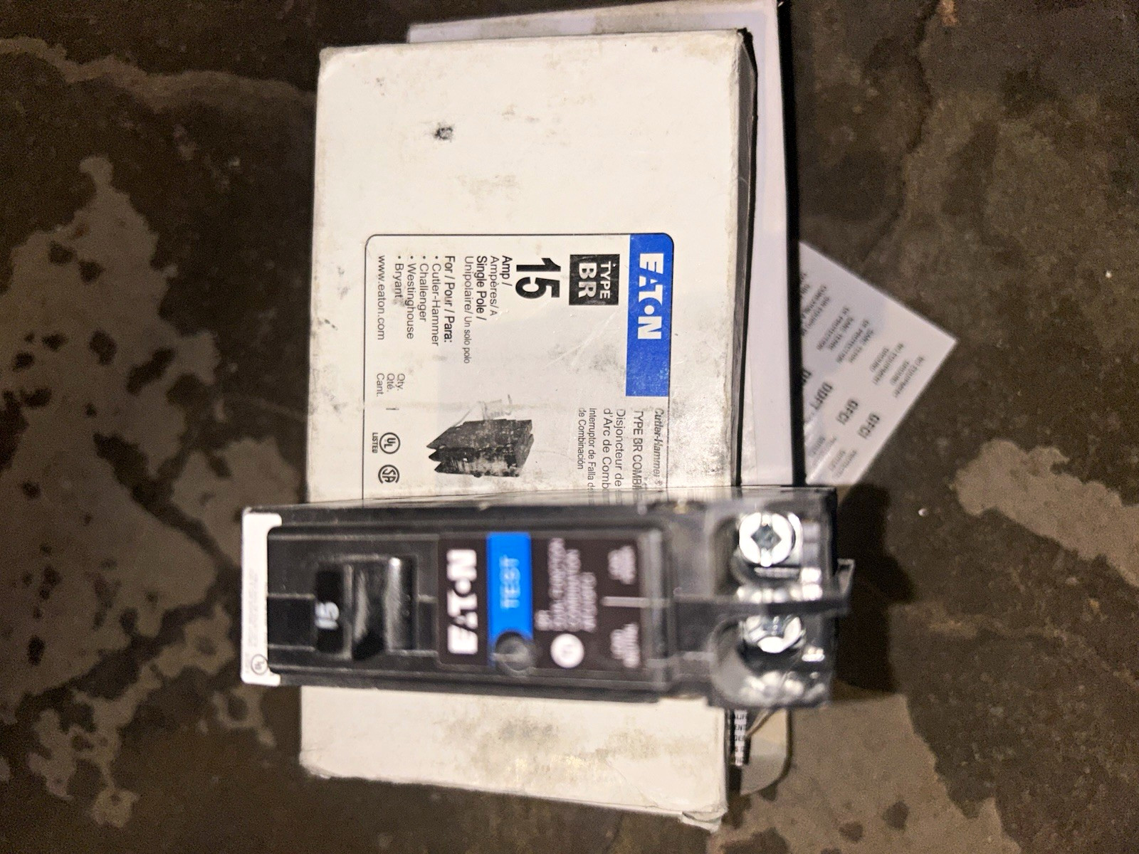 (3)Eaton BR dual function combination AFCI/GFCI Circuit Breaker with test button
