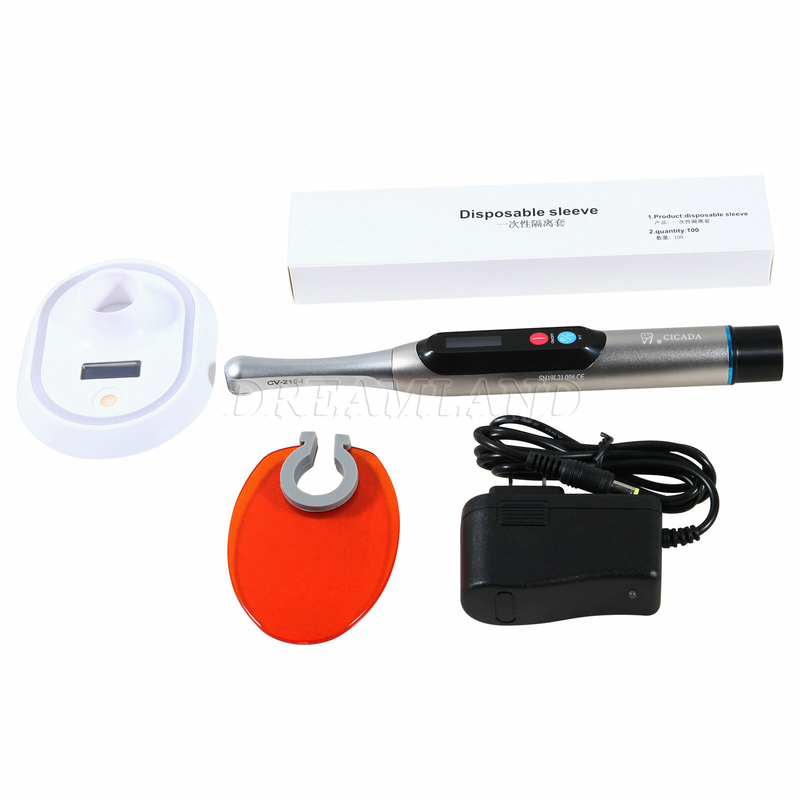 CV-215 Dental LED Curing Light 1 Second Curing Wide Spectrum 2200mw CICADA
