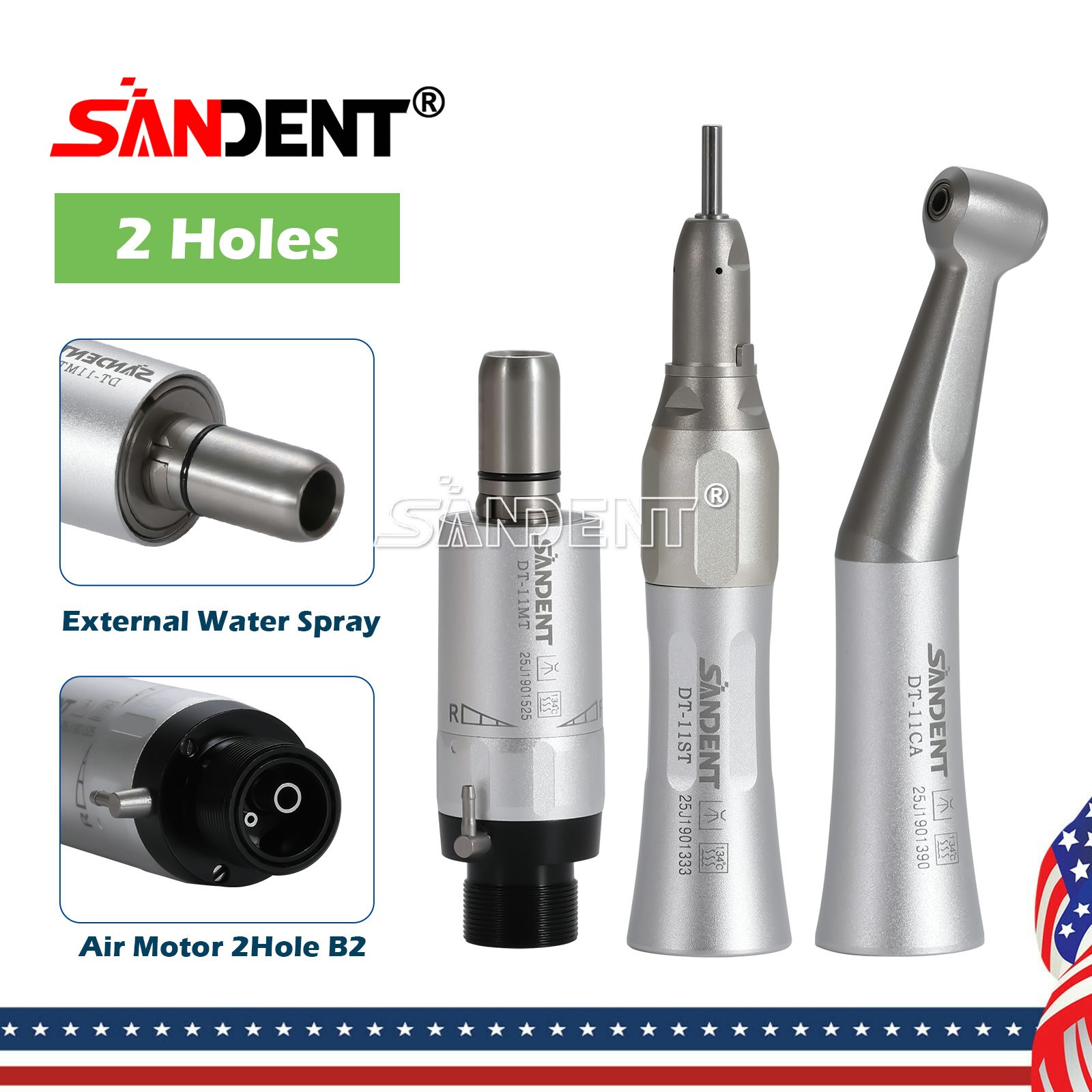 Dental E-generator LED Fiber High Speed/Slow Low Speed Handpiece 4Hole/2Hole