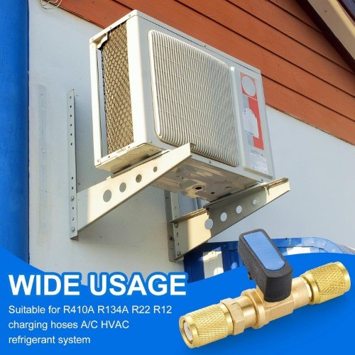 1/4 HVAC Control Valve Air Conditioner Ball Valve, 1/4 Female T Size: 1/4 inch