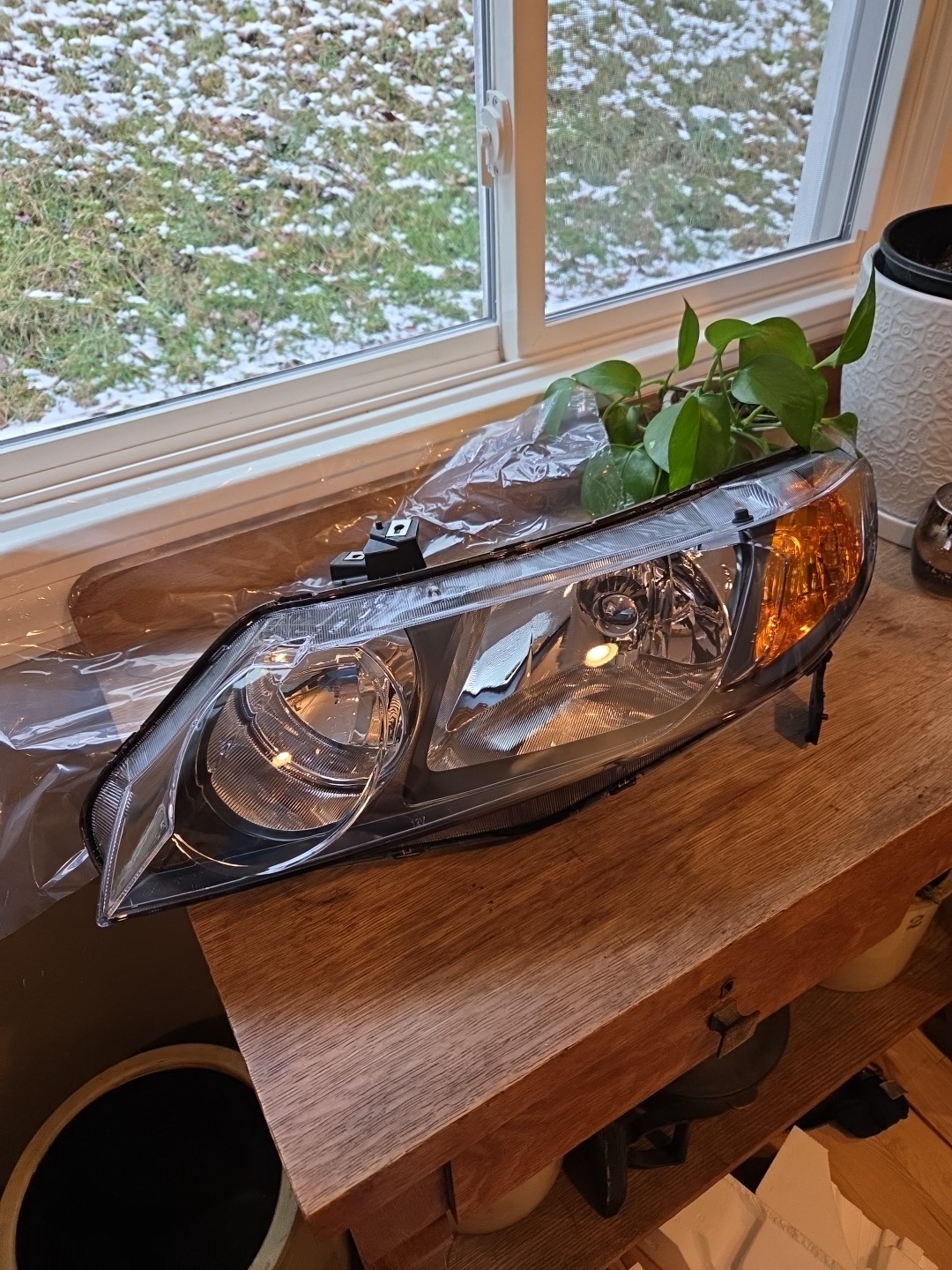 NEW- Nilight 2006- 2011 Civic Headlights Amber Sedan 4 Door DRIVERS Side