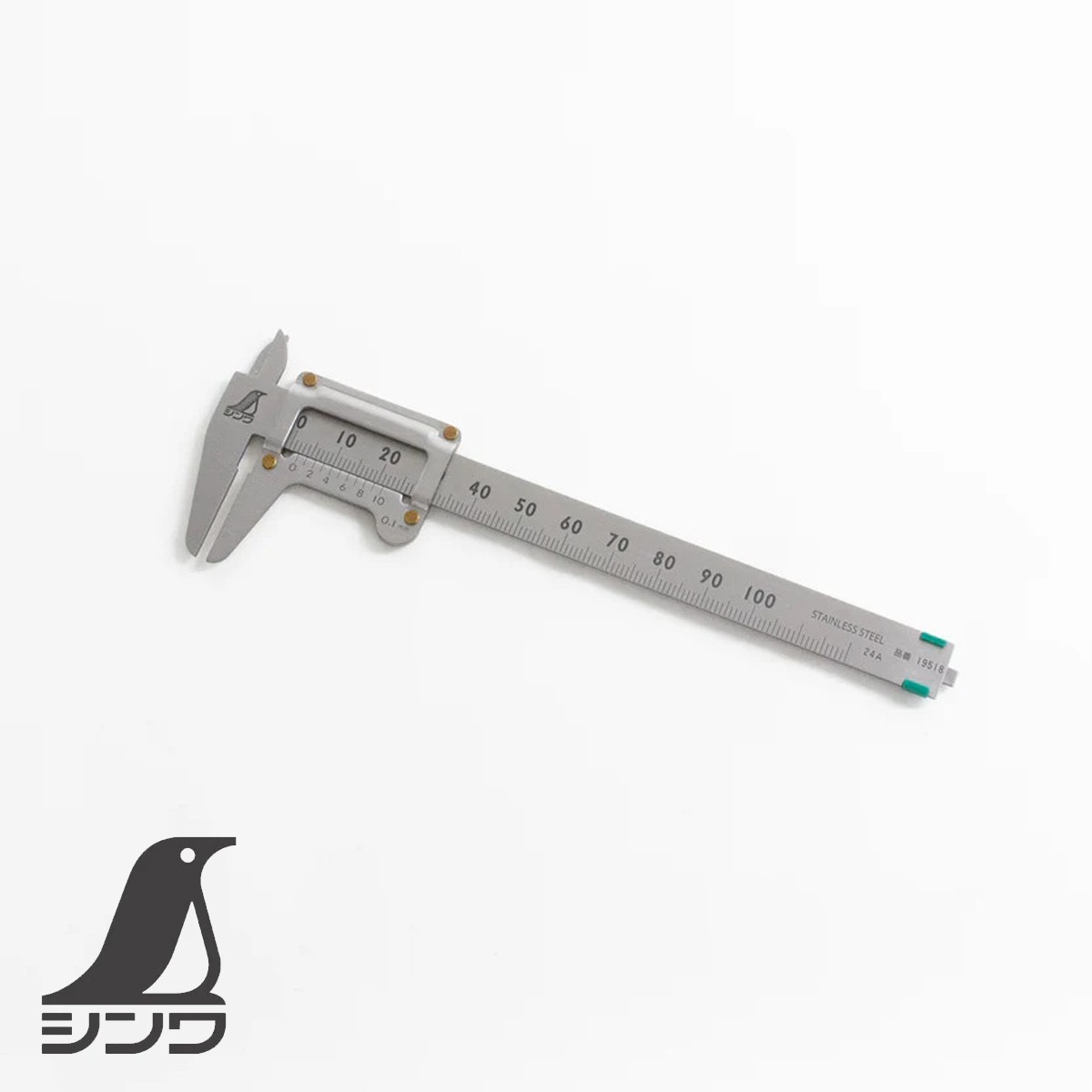 SHINWA Ultra Light Weight Mini Pocket Vernier Caliper Metric 100mm from Japan