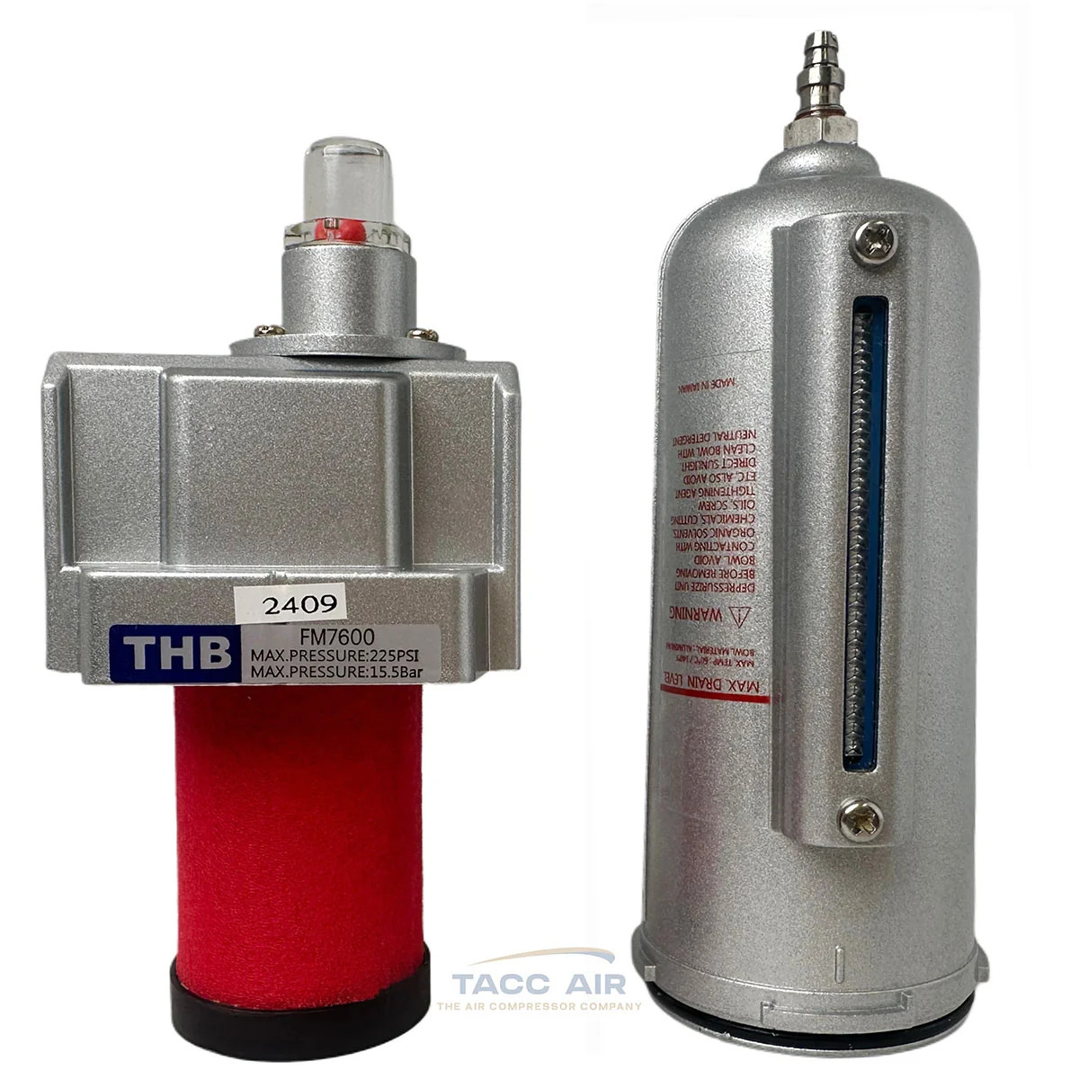 0.01 Micron Oil Coalescing Filter 1/2″ NPT Compressed Air Compressor Separator