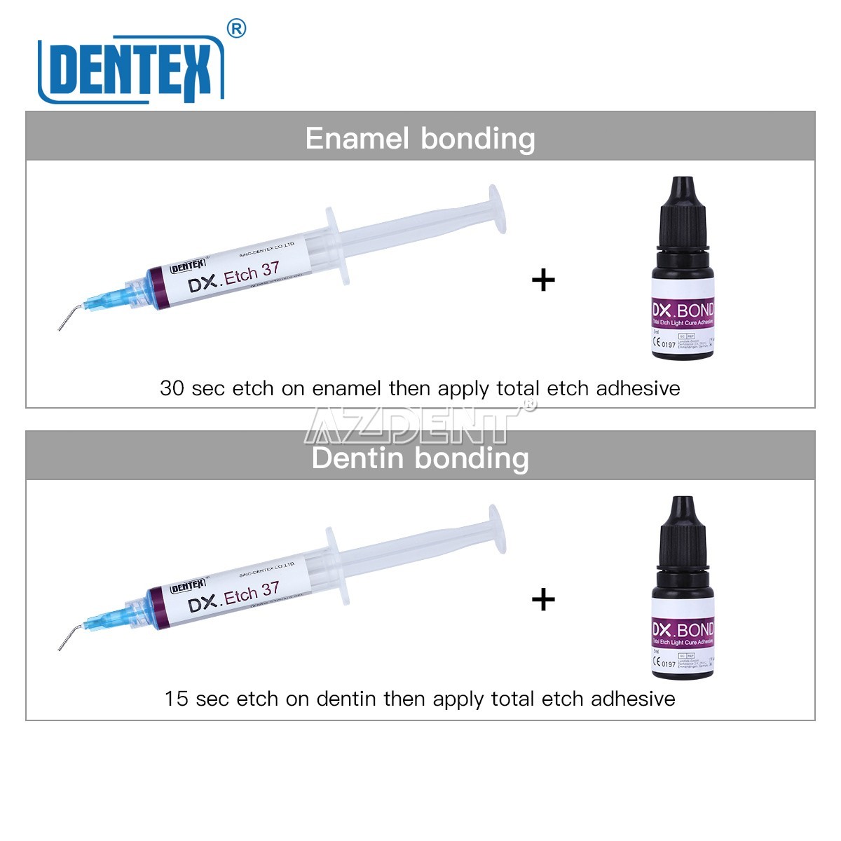 DENTEX Dental Light Cure Dentin Enamel Bonding Resin Adhesive ONE STEP 5 ML