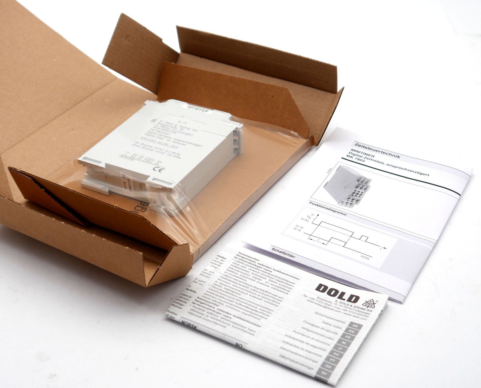 Dold MK7803.82 AC/DC24V 0.1-999S 0031315 Digital Timing Relay -Unused/Original Box-