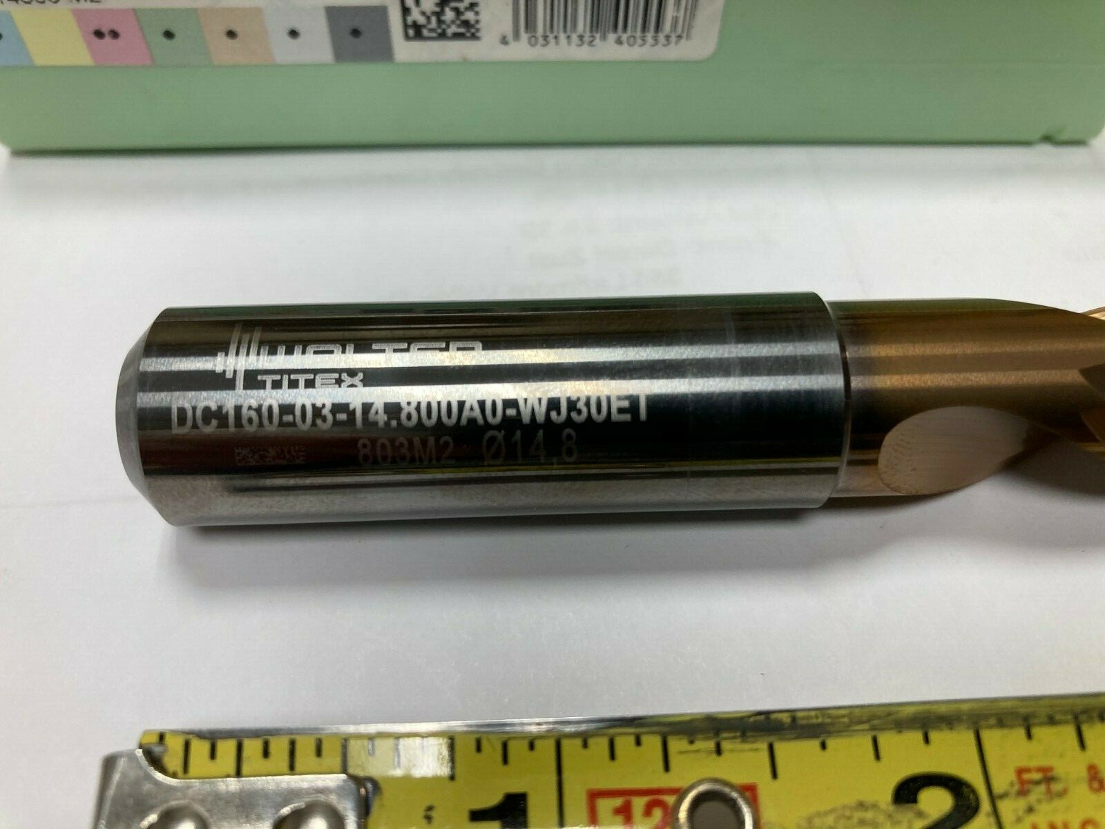 Walter/Titex, DC160-03-14.800A0-WJ30ET, 0.5827″ Solid Carbide Drill, 3xD, 140°