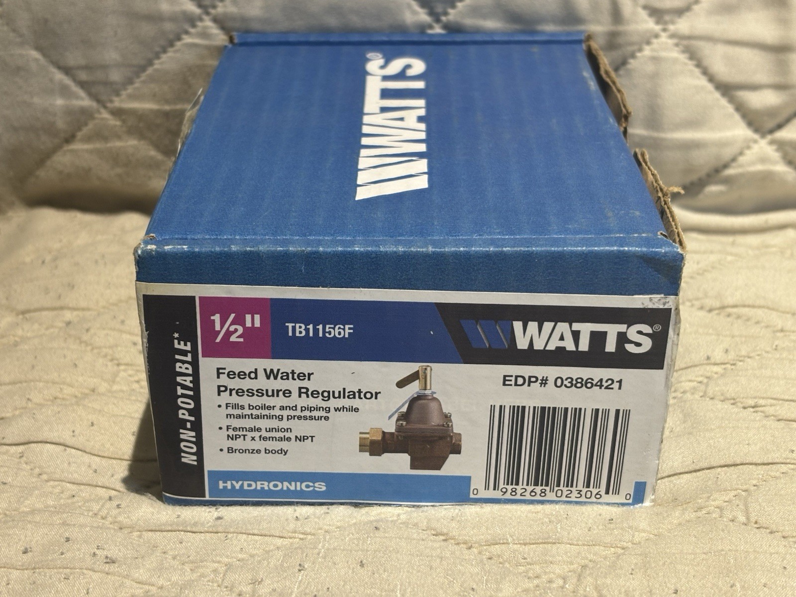 NEW WATTS TB1156F Automatic Water Feed Pressure Regulator SHIPS FREE