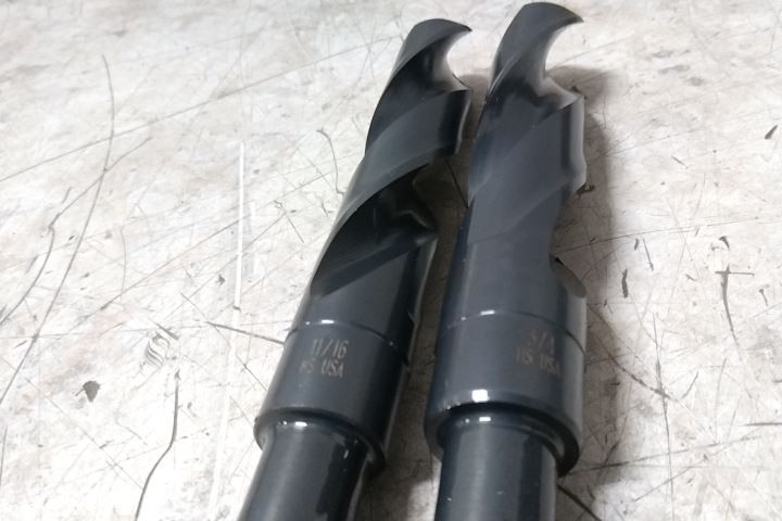 Westward 4UM96 8 Pc 3-1/8 In Flute L 9/16 to 1 In Reduced Shank Drill Bit Set