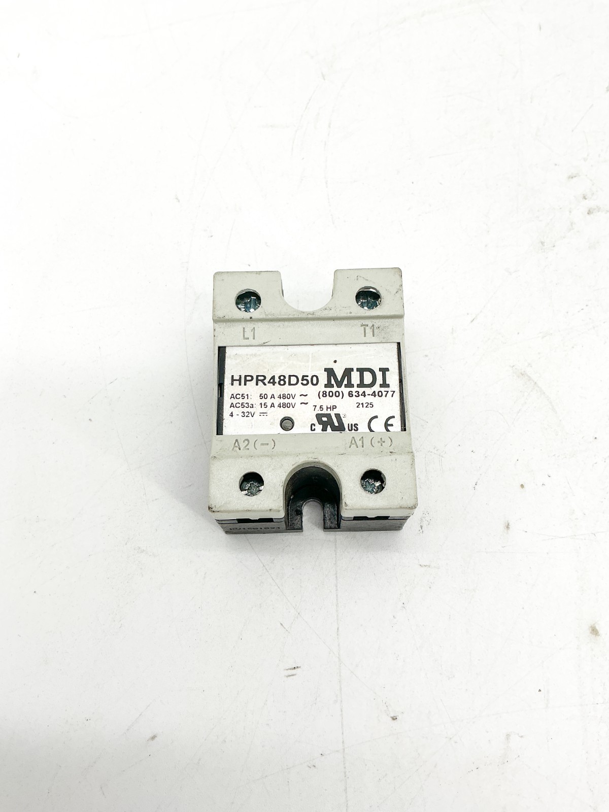 MDI HPR48D50 Single State Relay 480VAC Output 4-32VDC Control