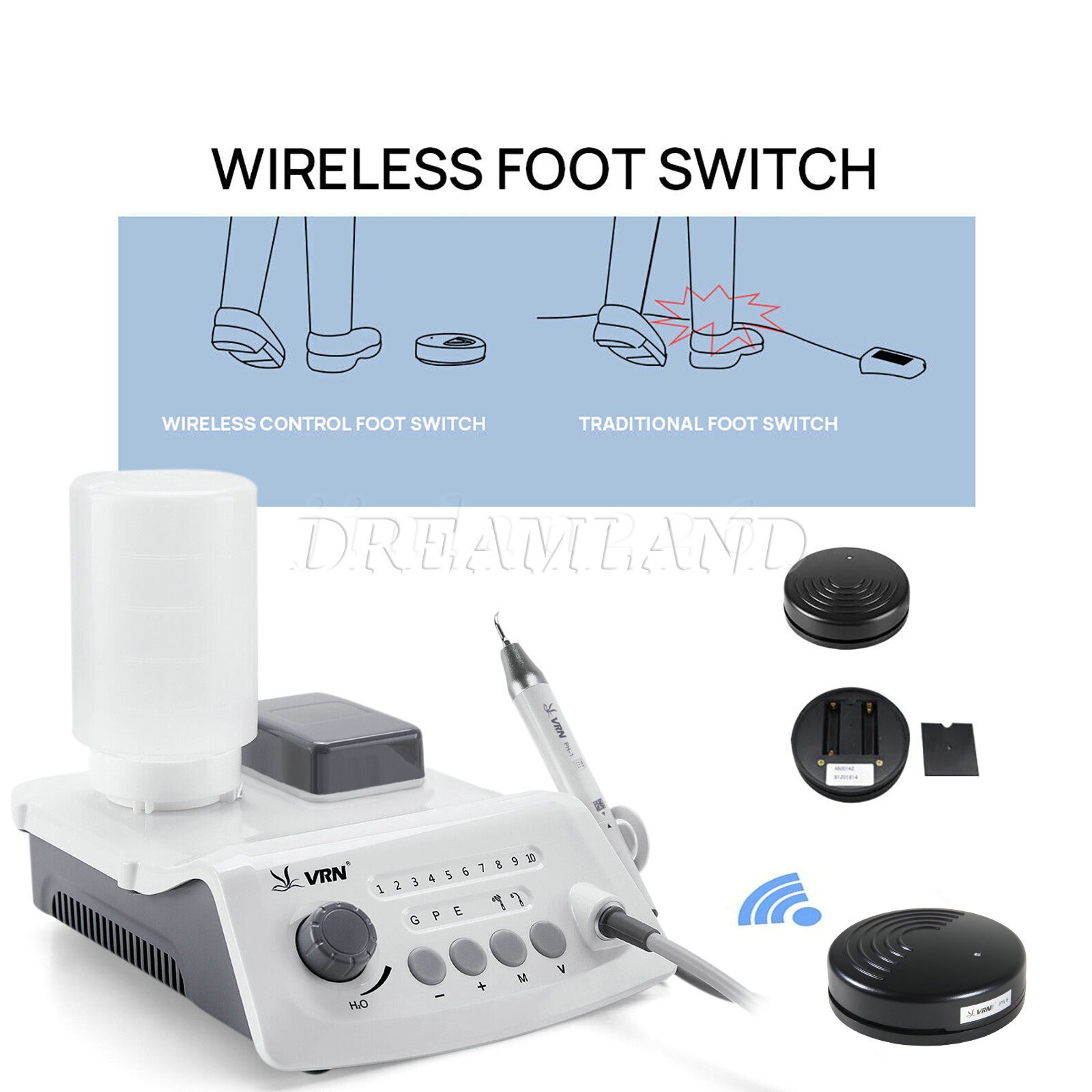 VRN Dental Ultrasonic Piezo Scaler Detachable LED Handpiece F/ EMS Woodpecker MX