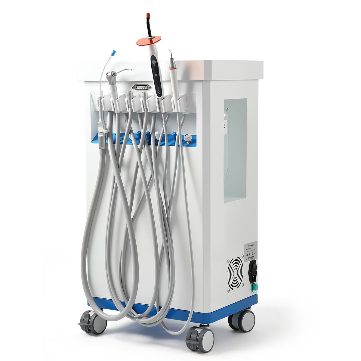 FDA Portable Dental Delivery Unit Suction Air Compressor Cart/ Handpiece kit