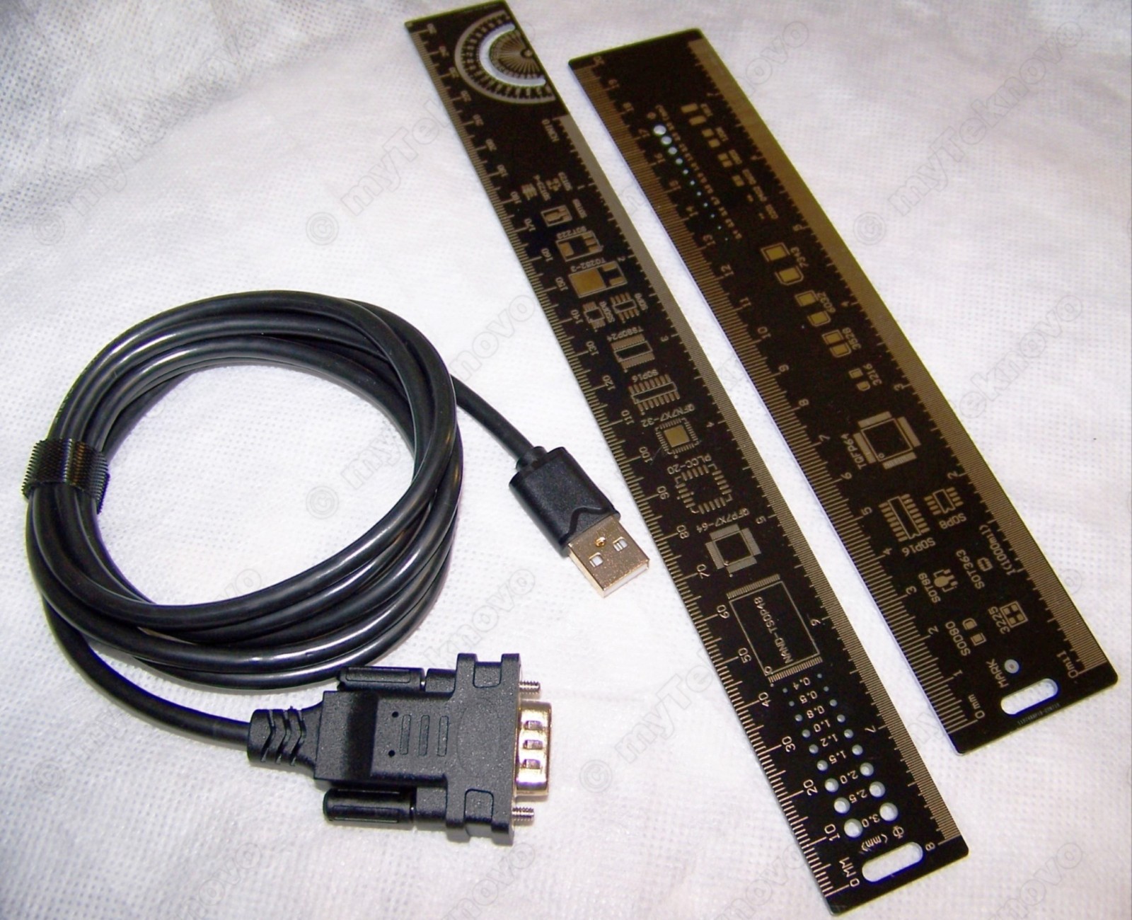 1x FTDI USB-DB9 FT232 Cable & 2x Eng. Rulers CD for HP 48G 49G 39G 38G 48GX -USA
