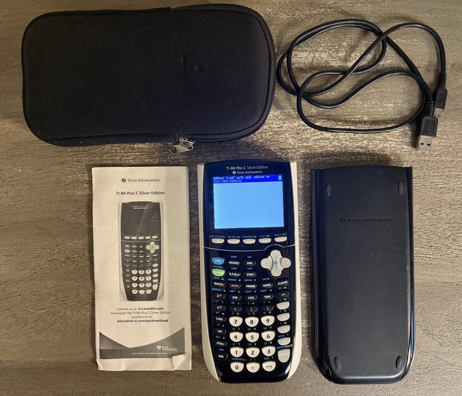 Texas Instruments TI-84 Plus C Silver Edition Graphing Calculator Black/White