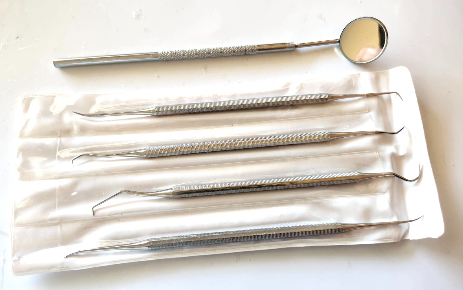 Dental Pick & Mirror Tools Set Sculpture Instrument Oral Hygiene Kit German Gr