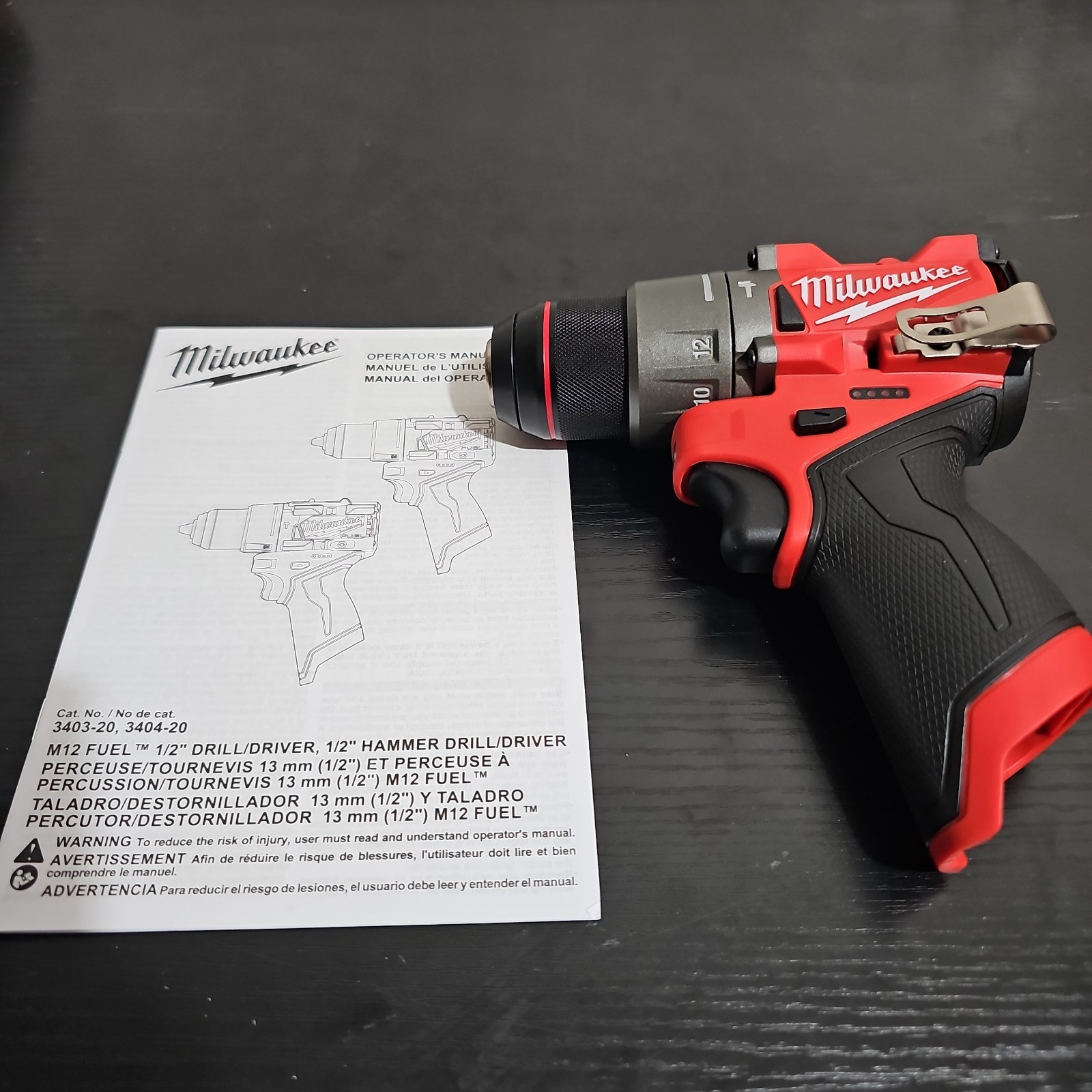 Milwaukee M12 Hammer Fuel Brushless Drill Driver Gen 3 3404-20 1/2″ Tool Only