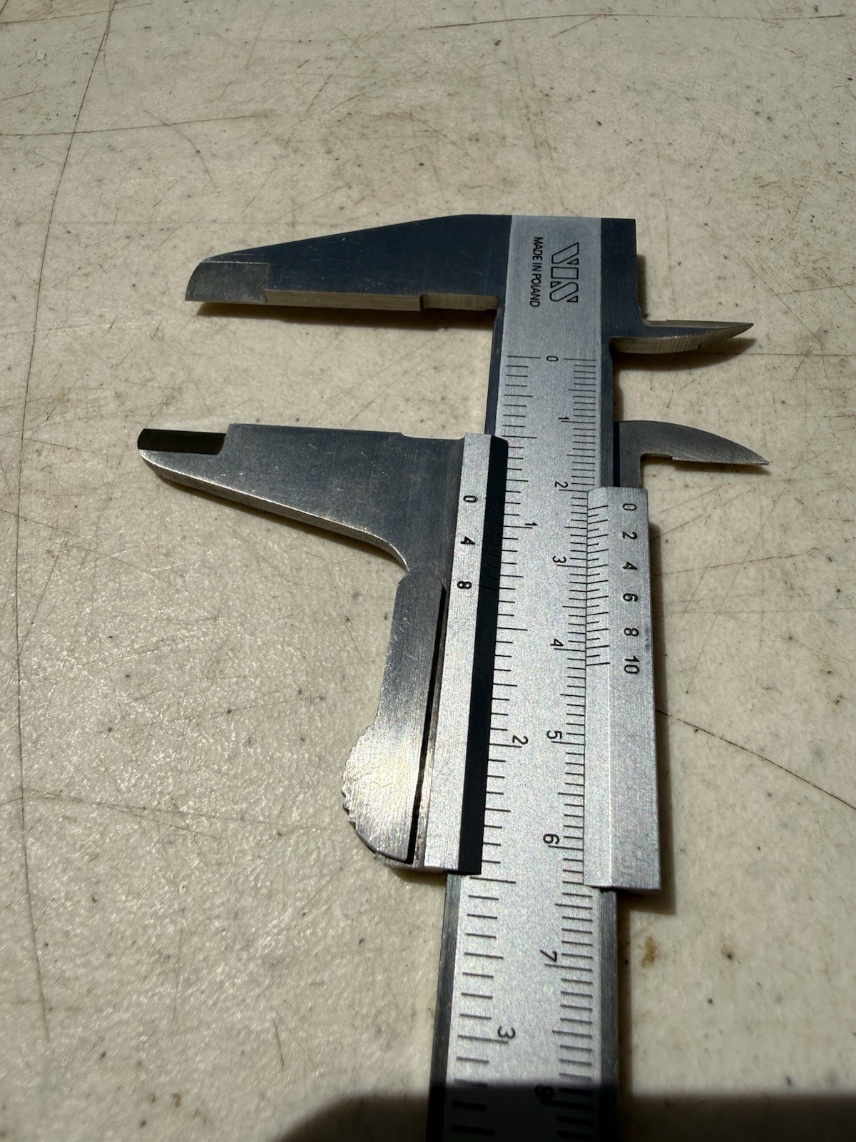 Vintage VIS Vernier Caliper Measure Gauge Tool Hardened Stainless Poland W/Case