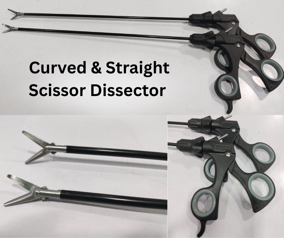 4pcs Laparoscopic Curved And Straight Grasper 5mmx33cm Stainless Steel Tools CE