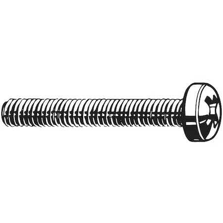 M3-0.50 X 25 Mm Phillips Fillister Machine Screw, Zinc Plated Steel, 100 Pk,