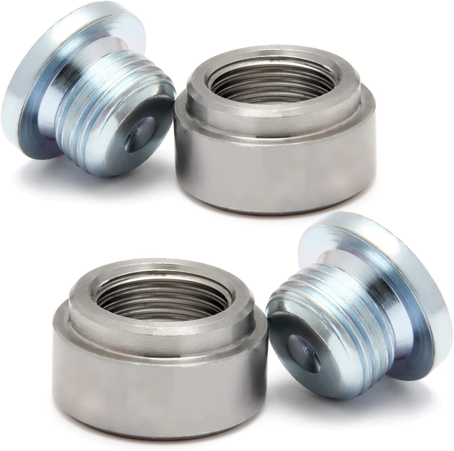 Versatile M18X1.5 Stainless Steel Mounting Bung & Plugs – 2 Each, Easy to Weld