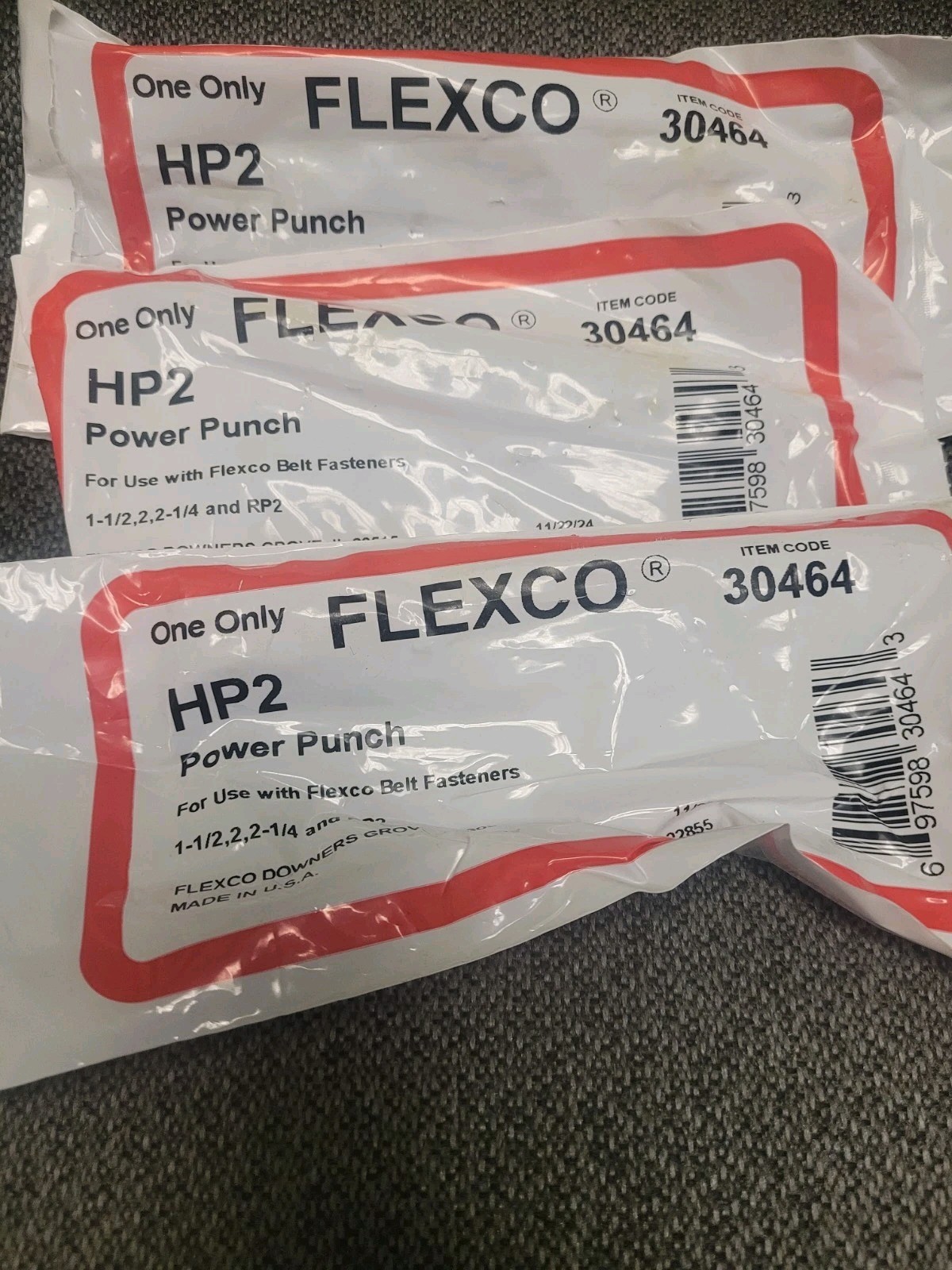 Flexco 30464 HP2 Power Punch lot of 3
