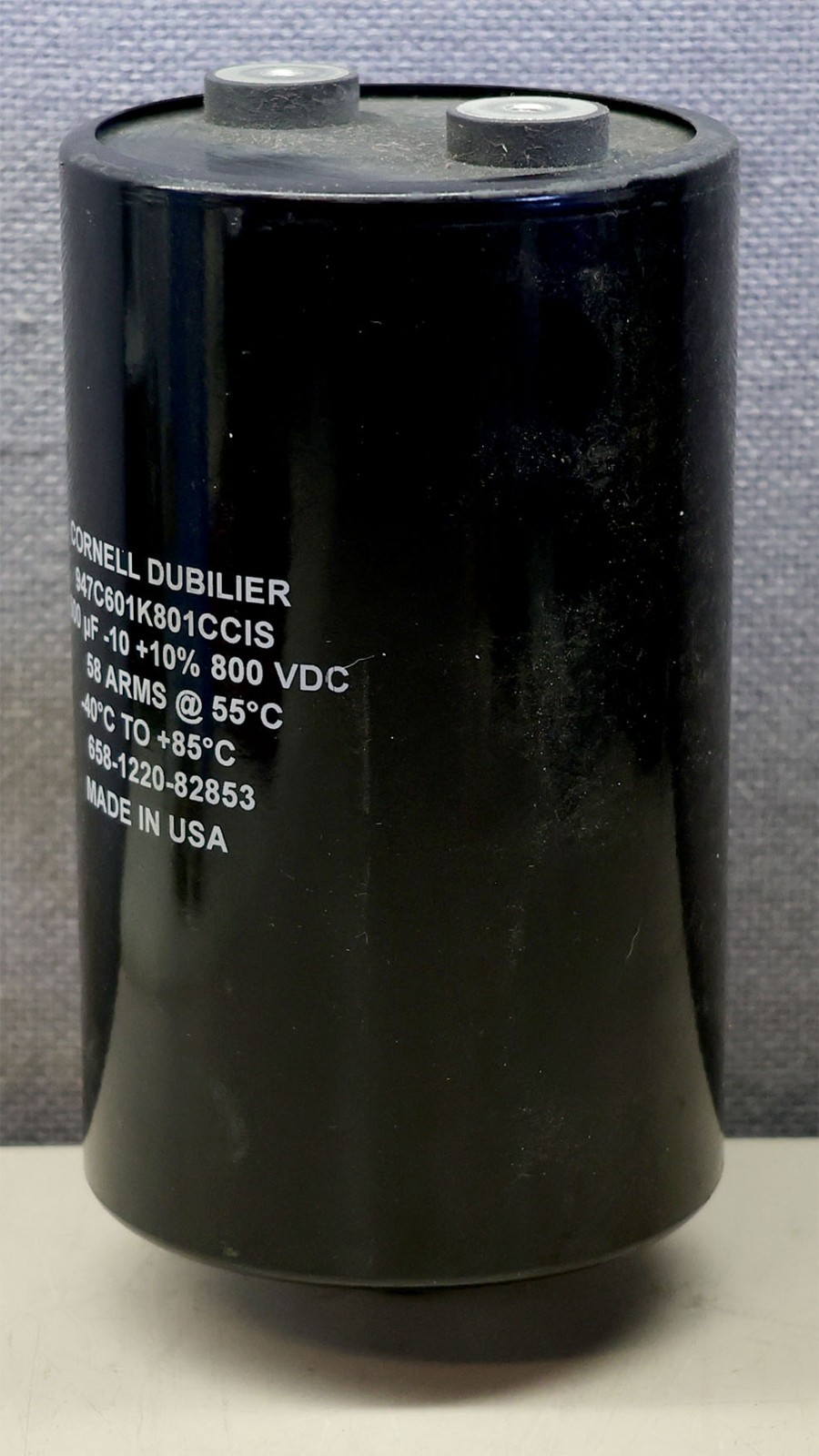 Cornell Dubilier 947C601K801CCIS 600 µF Film Can Capacitor 230V 800V