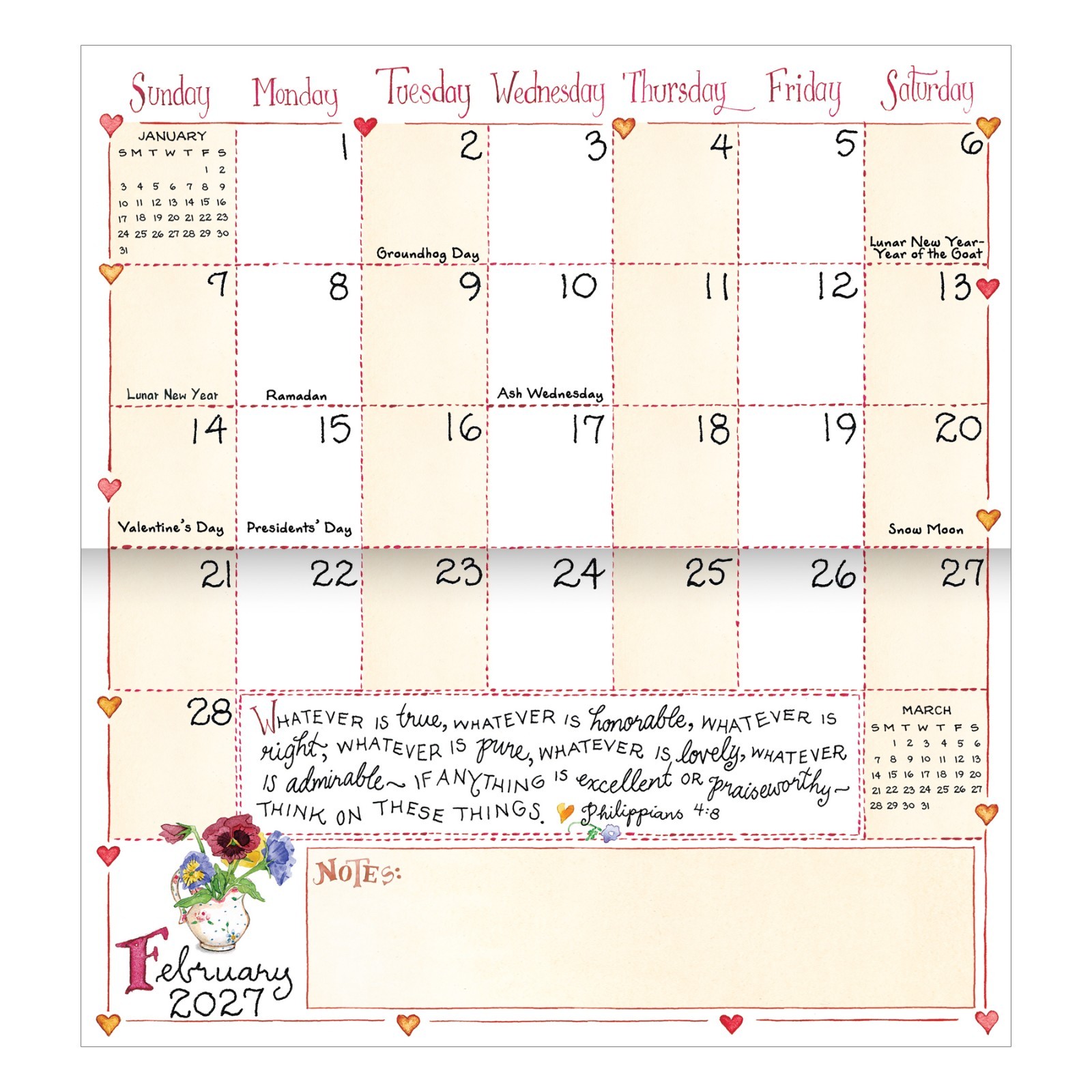 2027-2028 Susan Branch Small Monthly Pocket Planner