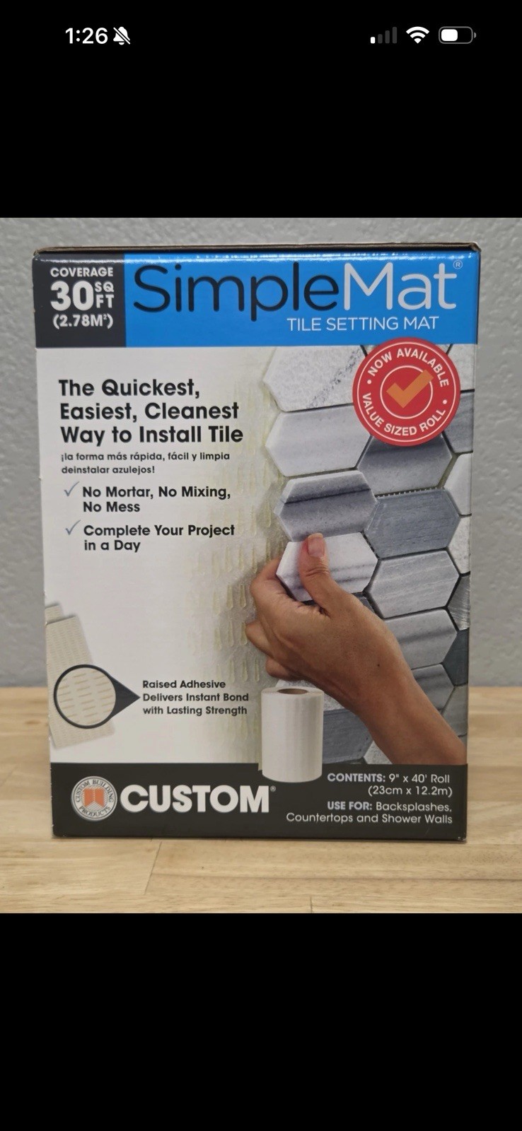 Custom Building Products Simplemat 30 sq. ft. Tile Setting Mat