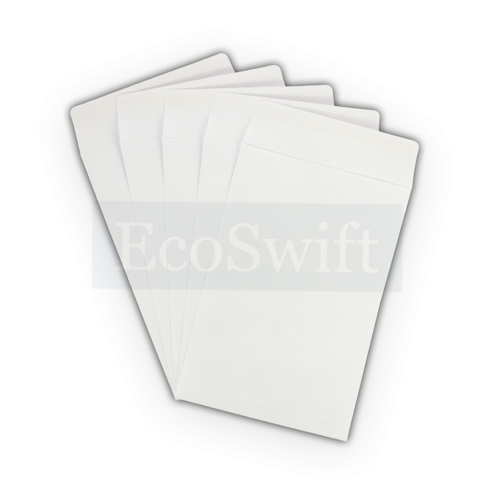 25 EcoSwift White Self-Seal Mailing Shipping Kraft Paper Envelope 28 lb. 6″ x 9″