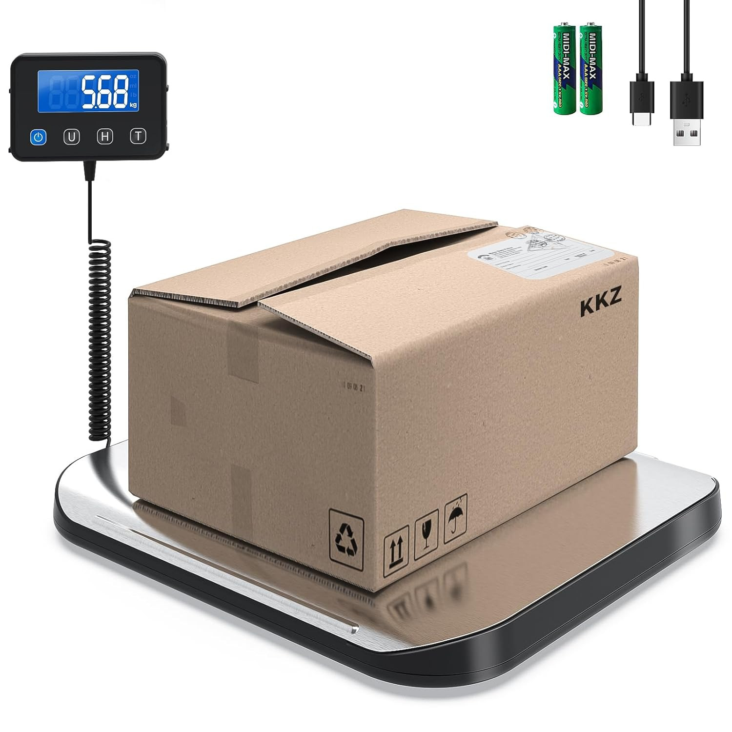 Shipping Scale, 440 LB Heavy Duty Postal Scale for Packages, Large Mailing Scale