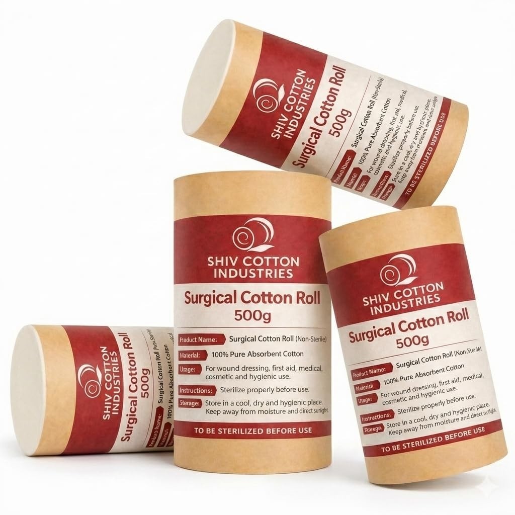 Surgical Cotton Roll (2kg) – 100% Pure Absorbent, Non-Sterile First Aid