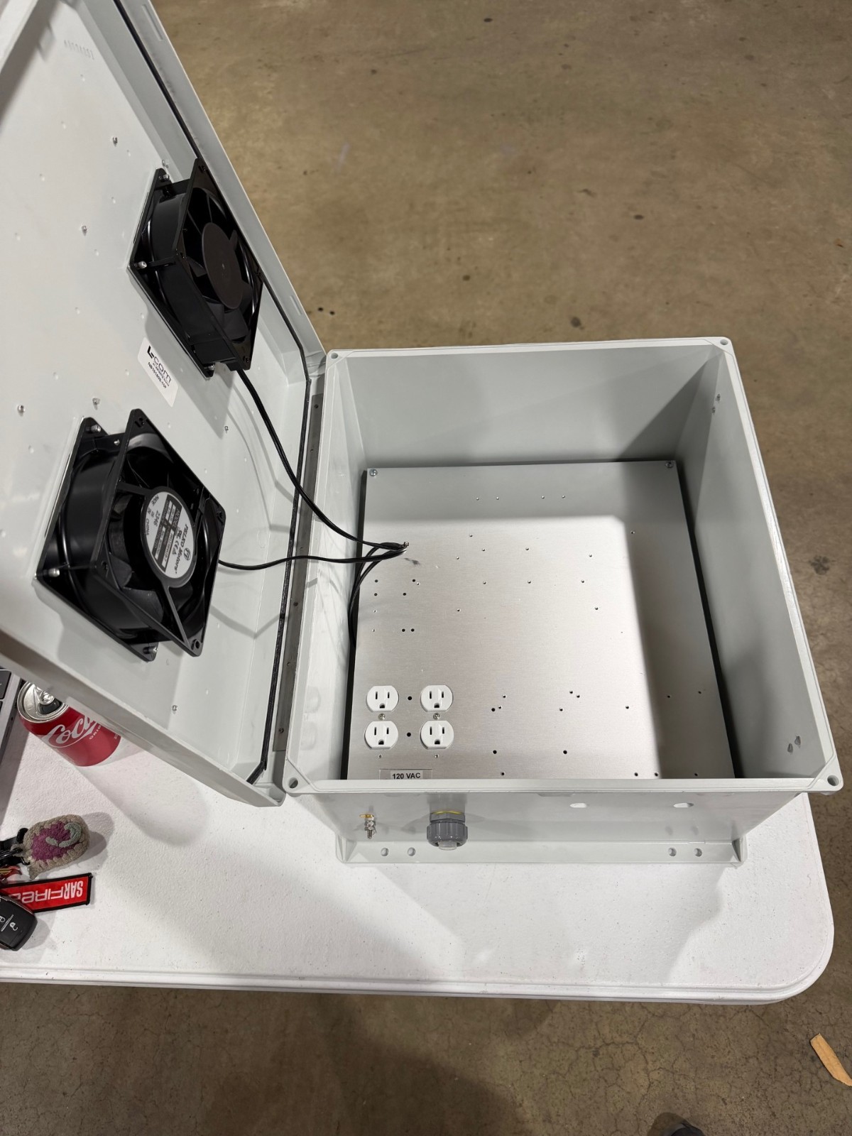 Nema Outdoor Enclosure with outlets and fans Model:NB181608-10F