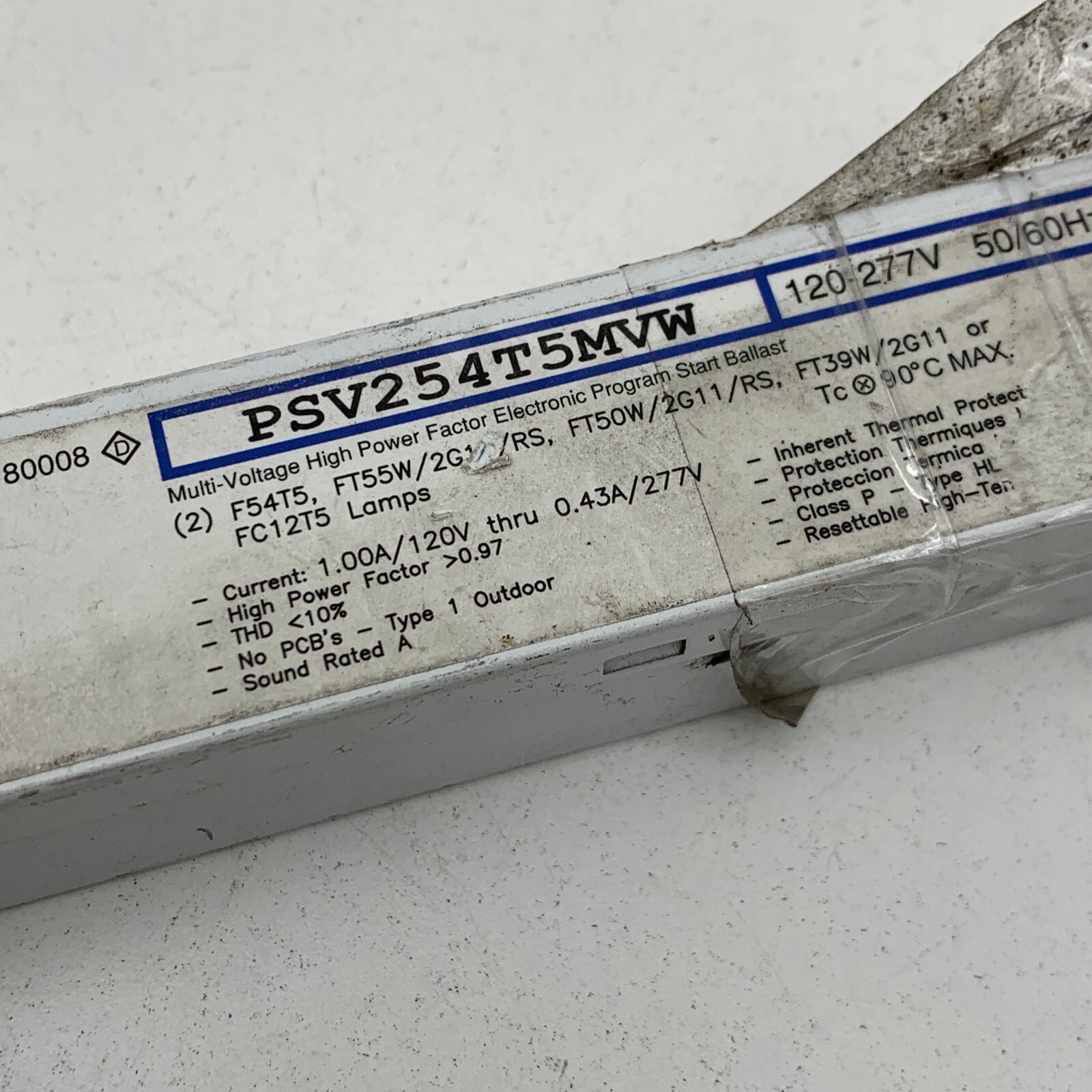 Robertson PSV254T5MVW Fluorescent Ballast for (2) F54T5 FT55W FT50W 2G11 Lamps
