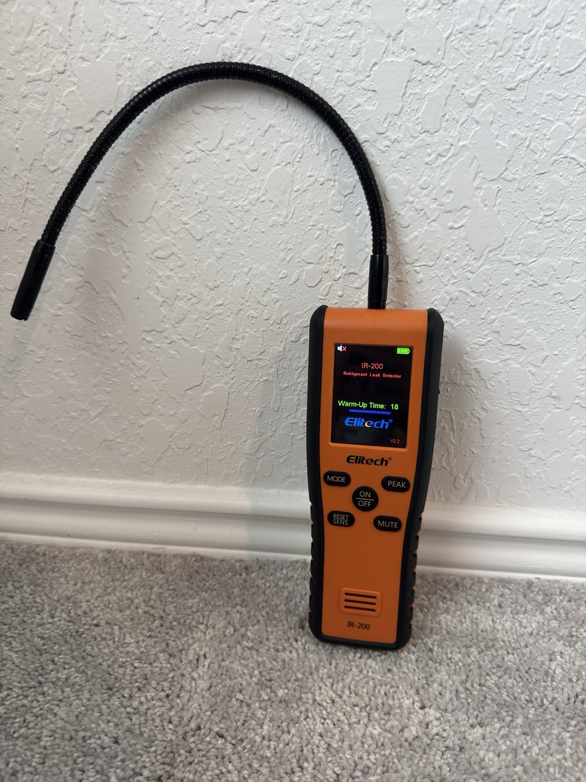 Elitech Refrigerant Leak Detector Infrared&Heated Diode Sensor IR-200 UNIT ONLY