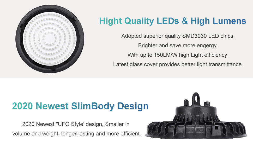 4 Pack 300W UFO Led High Bay Light Industrial Commercial Factory Warehouse Light