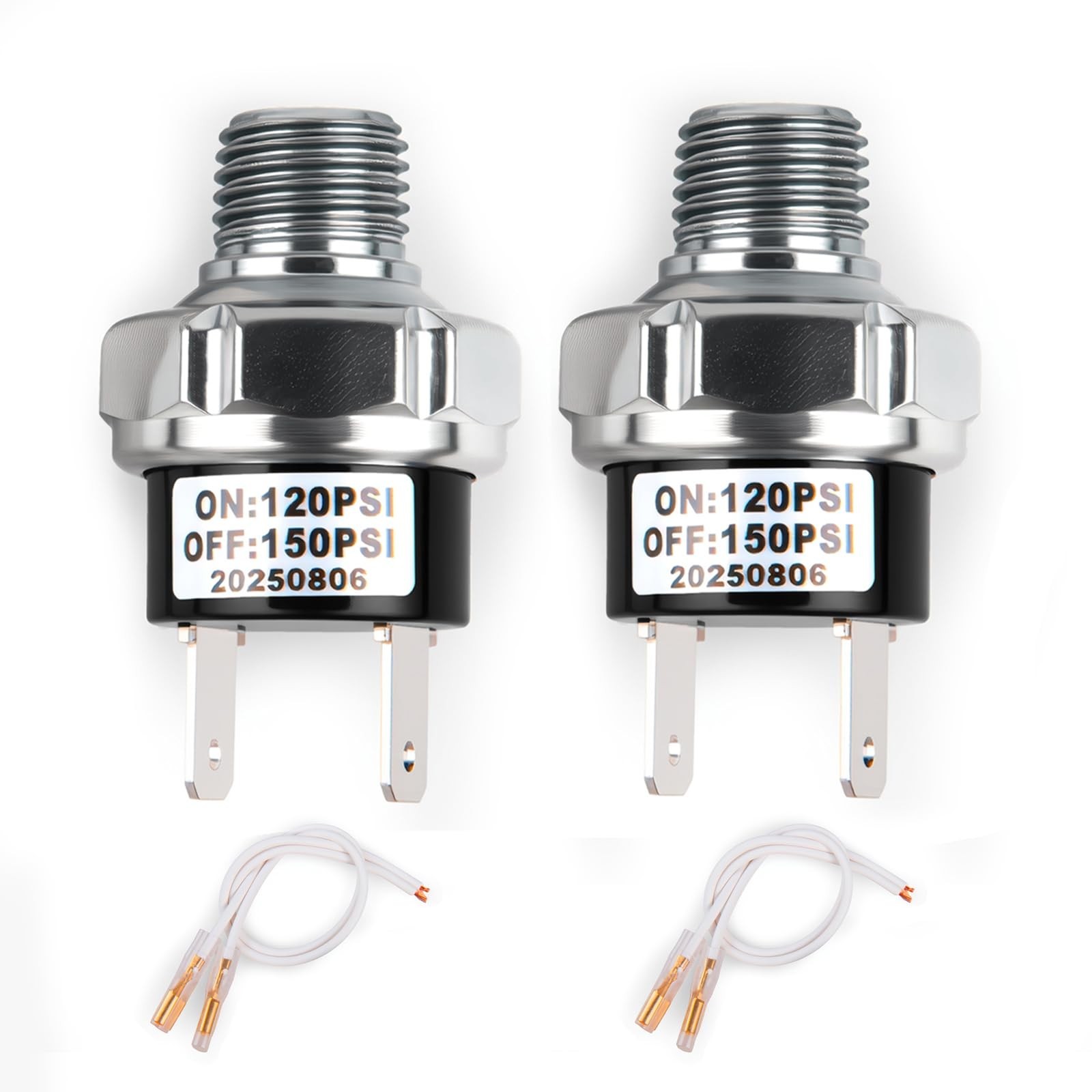 120-150PSI Air Pressure Switch 1/4″-18 NPT Air Compressor Pressure Switch 24V…