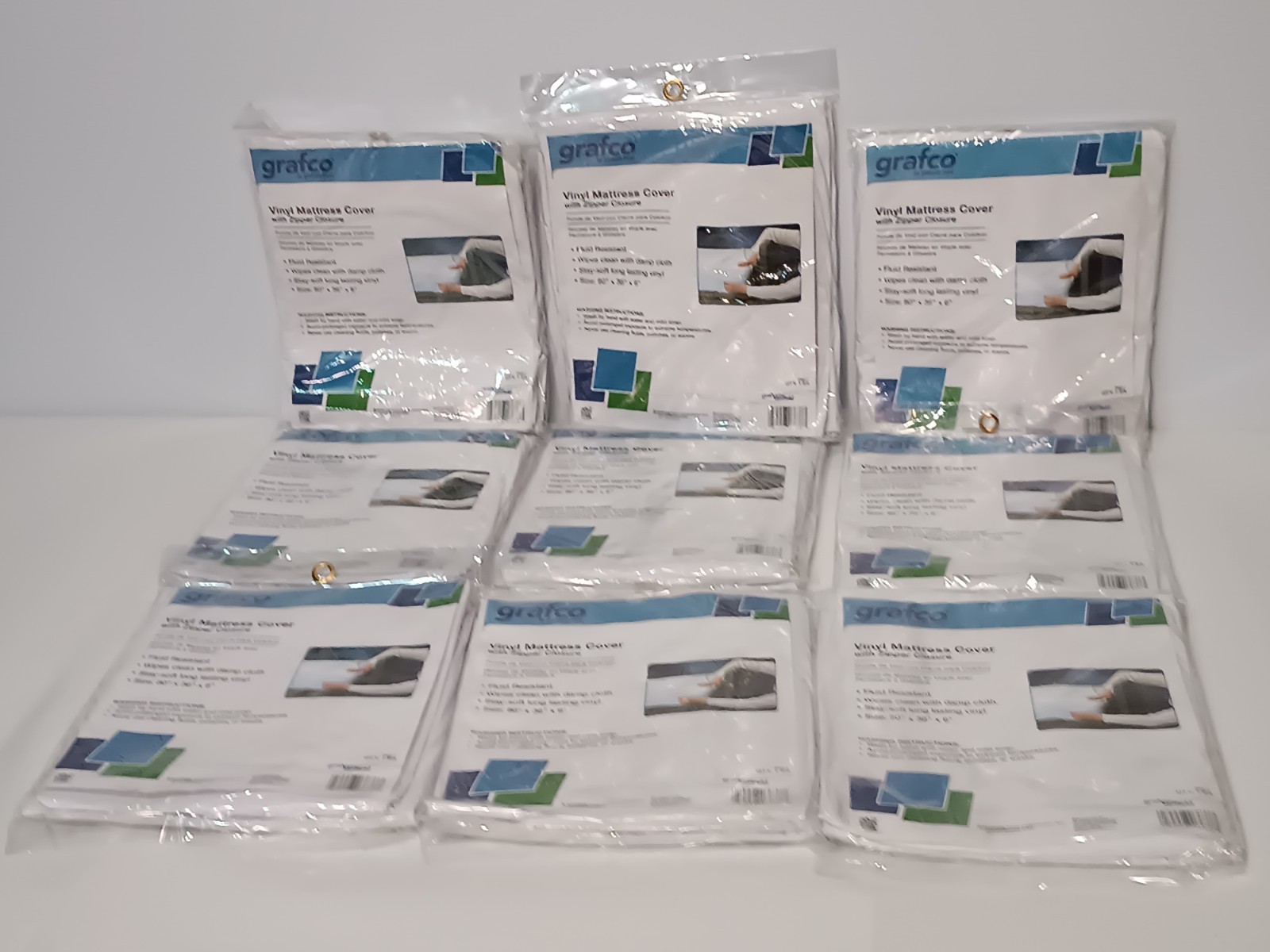 Graham-Field 3862-1 Grafco Vinyl Mattress Cover with Zipper Closure, 80″x36″x6″