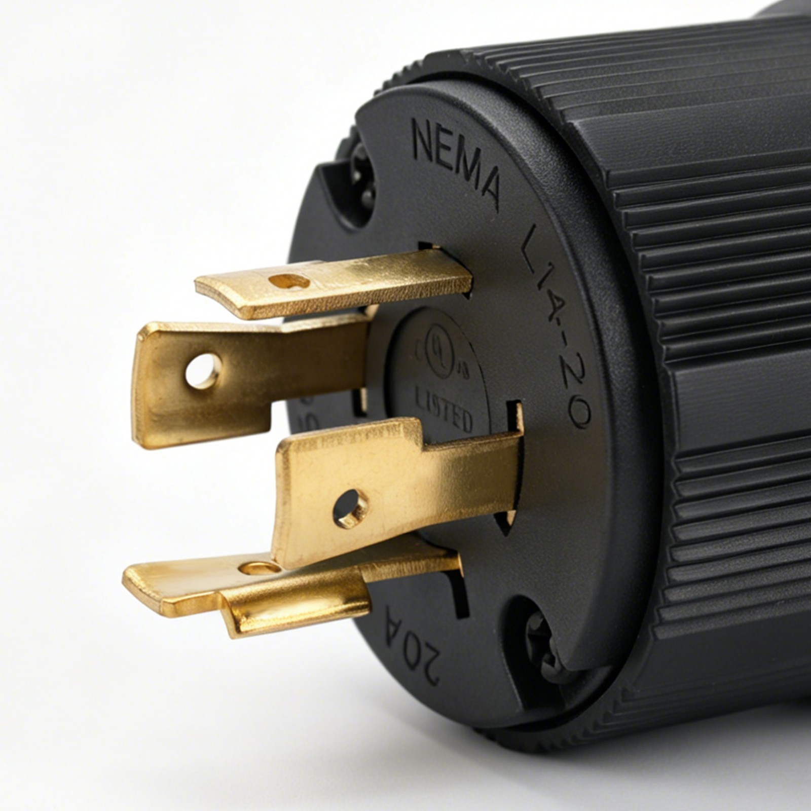 L14-20P Locking Plug 20A 125/250V Heavy Duty Nylon Generator Connector