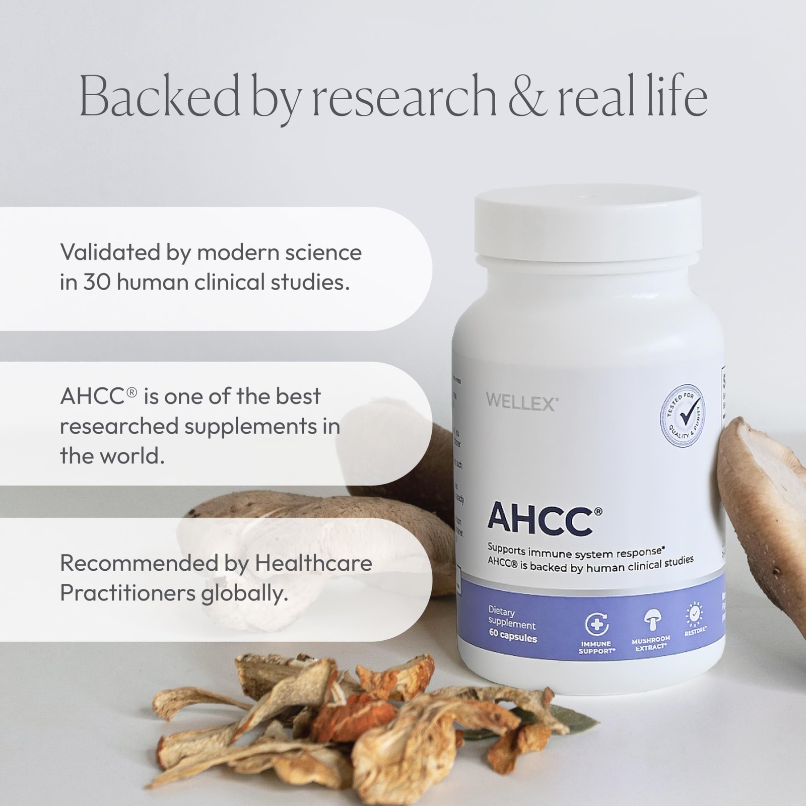 Papillex AHCC Supplement – Max Strength Natural Immune Support Extract 60 Caps