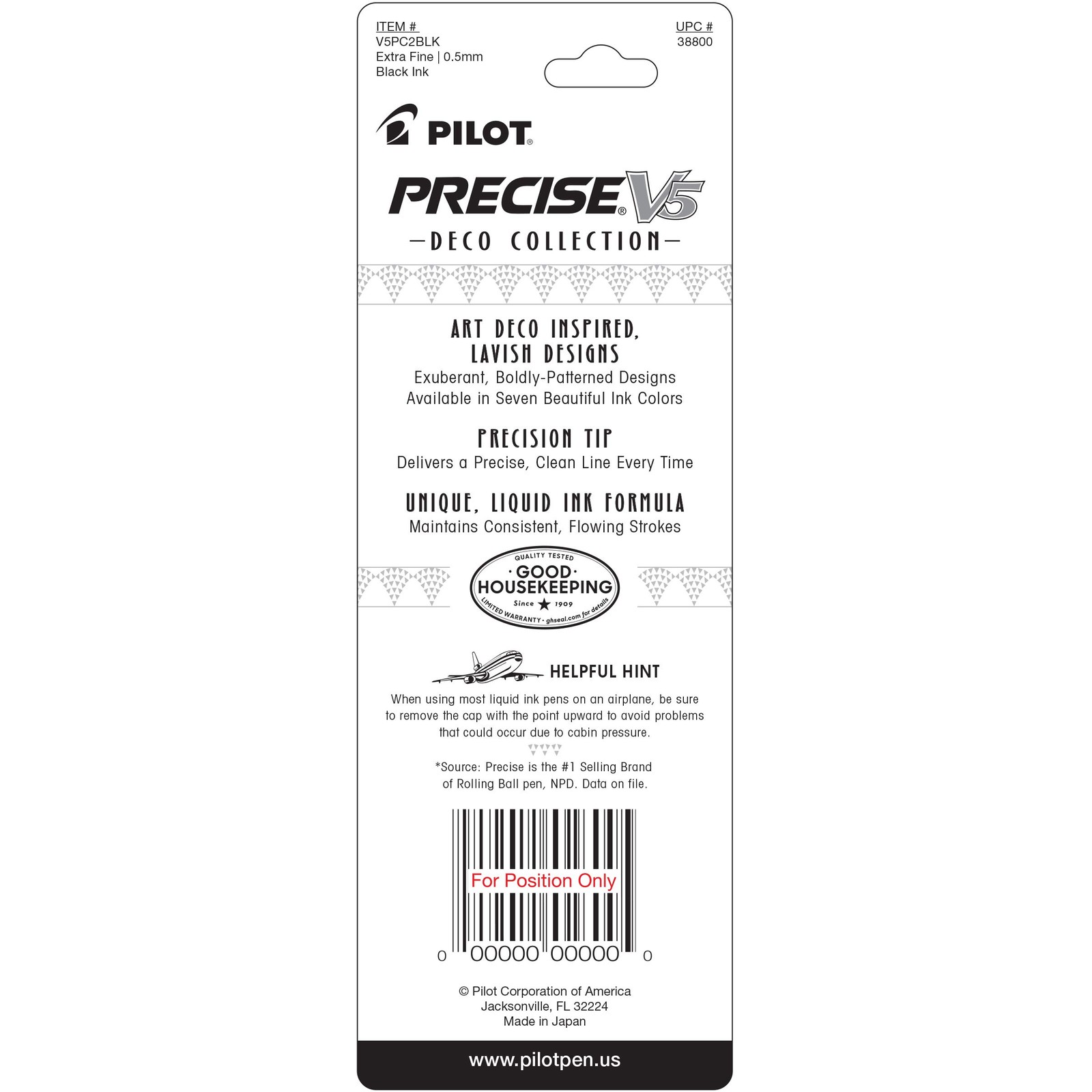 Pilot, Precise V5 Deco Collection, Capped Liquid Ink Office Product