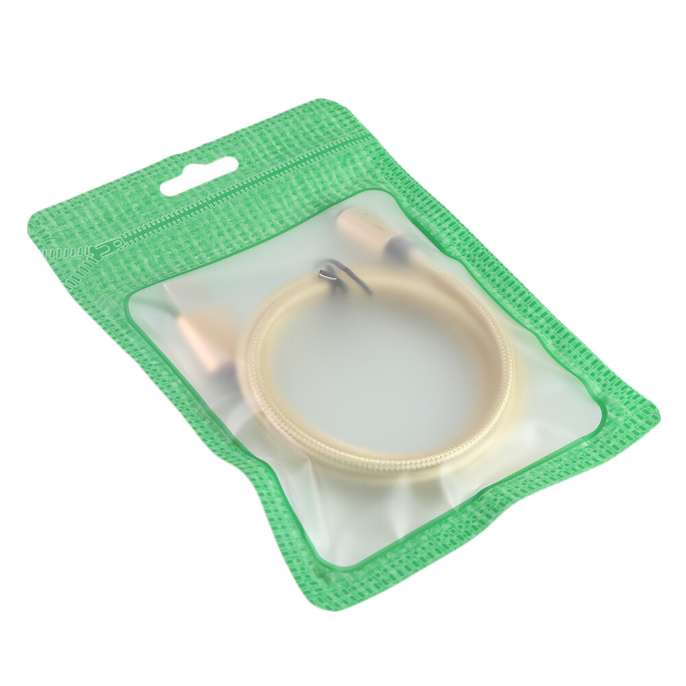 100/200/500 Translucent Window Color Design Border Hang Hole Resealable Zip Bags