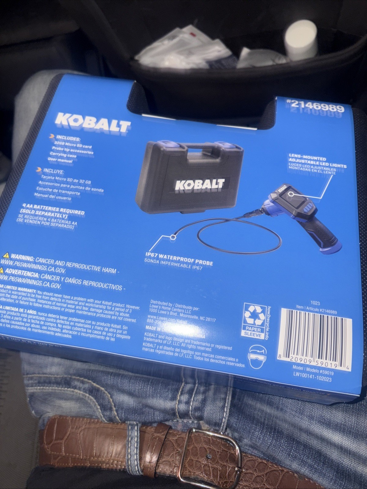 Kobalt Handheld LED Inspection Camera w/ 32GB Memory Card & Hard Case New