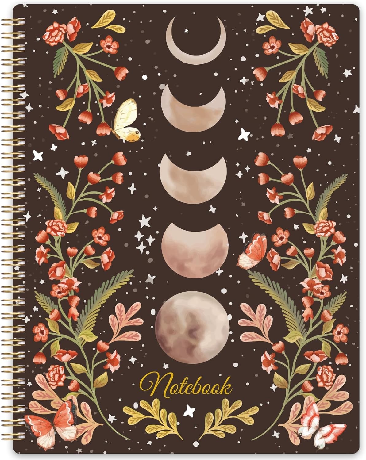 Spiral Notebook – Notebooks Bound with Back Pocket, Lined Journal…