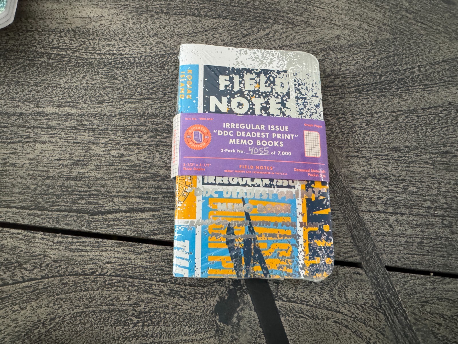 Field Notes Irregular Issue DDC Deader Print (DDC-054 No.4072 of 7,000)