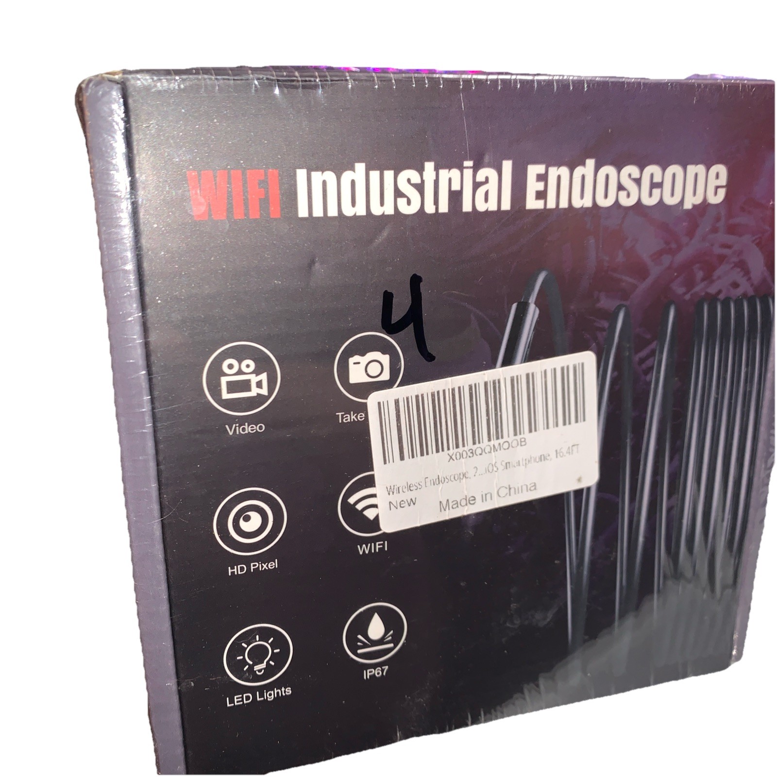 Endoscope & Light, 1920P HD Borescope with 8 Adjustable LED Lights, 16.4FT…