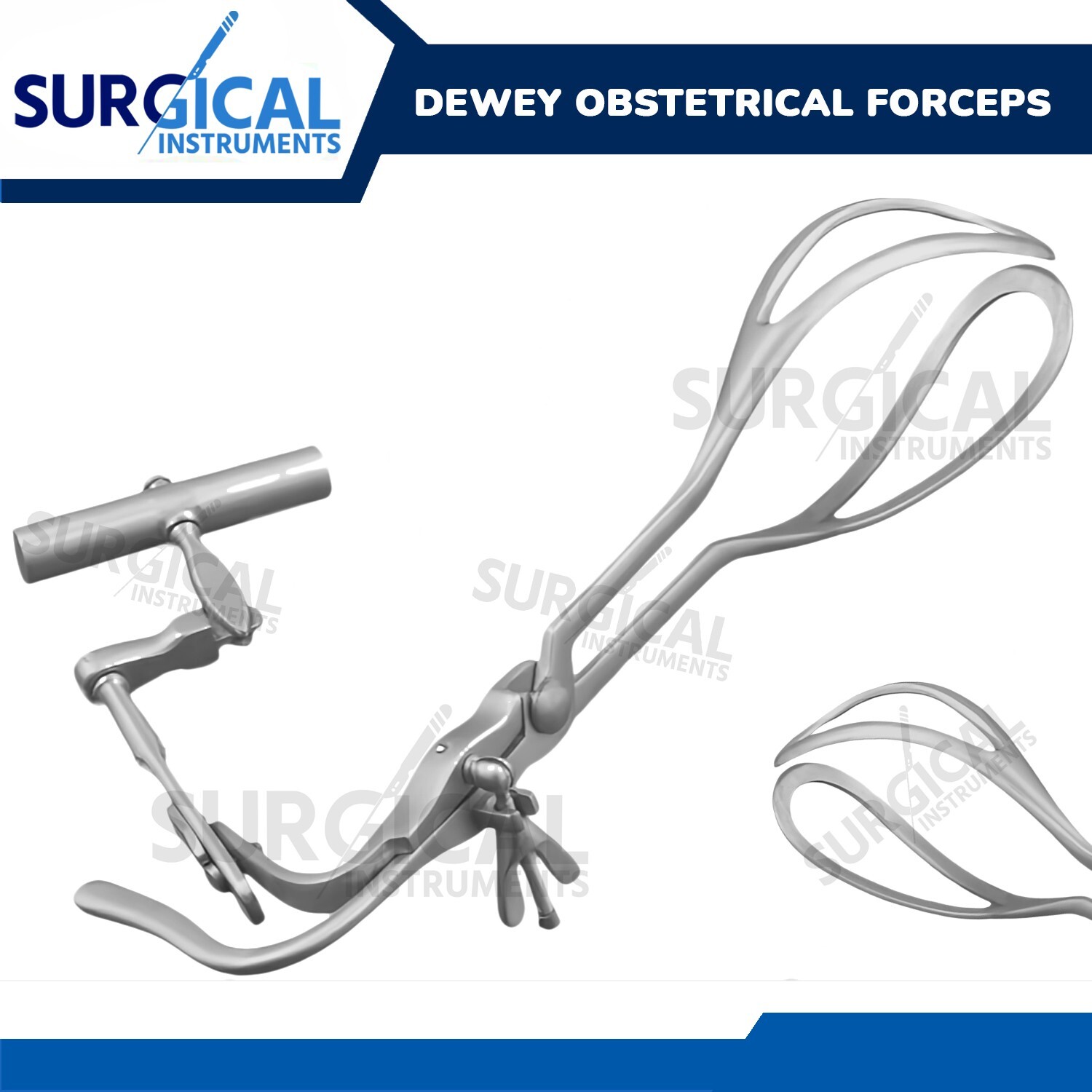 DEWEY Obstetrical Forceps Gynecology Medical Surgical Stainless German Grade
