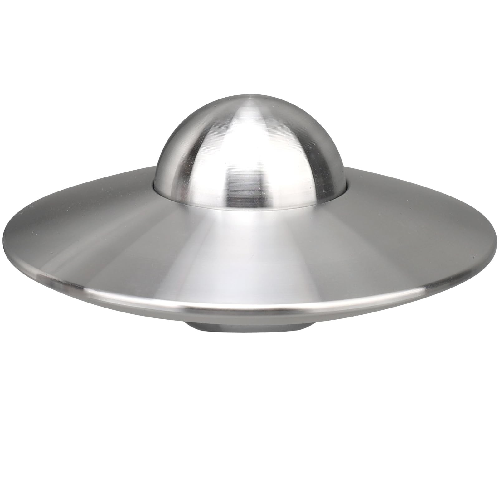 UFO Fidget Spinner Toy for Kids Adults, Alloy Metal 0.5 inches, Silver