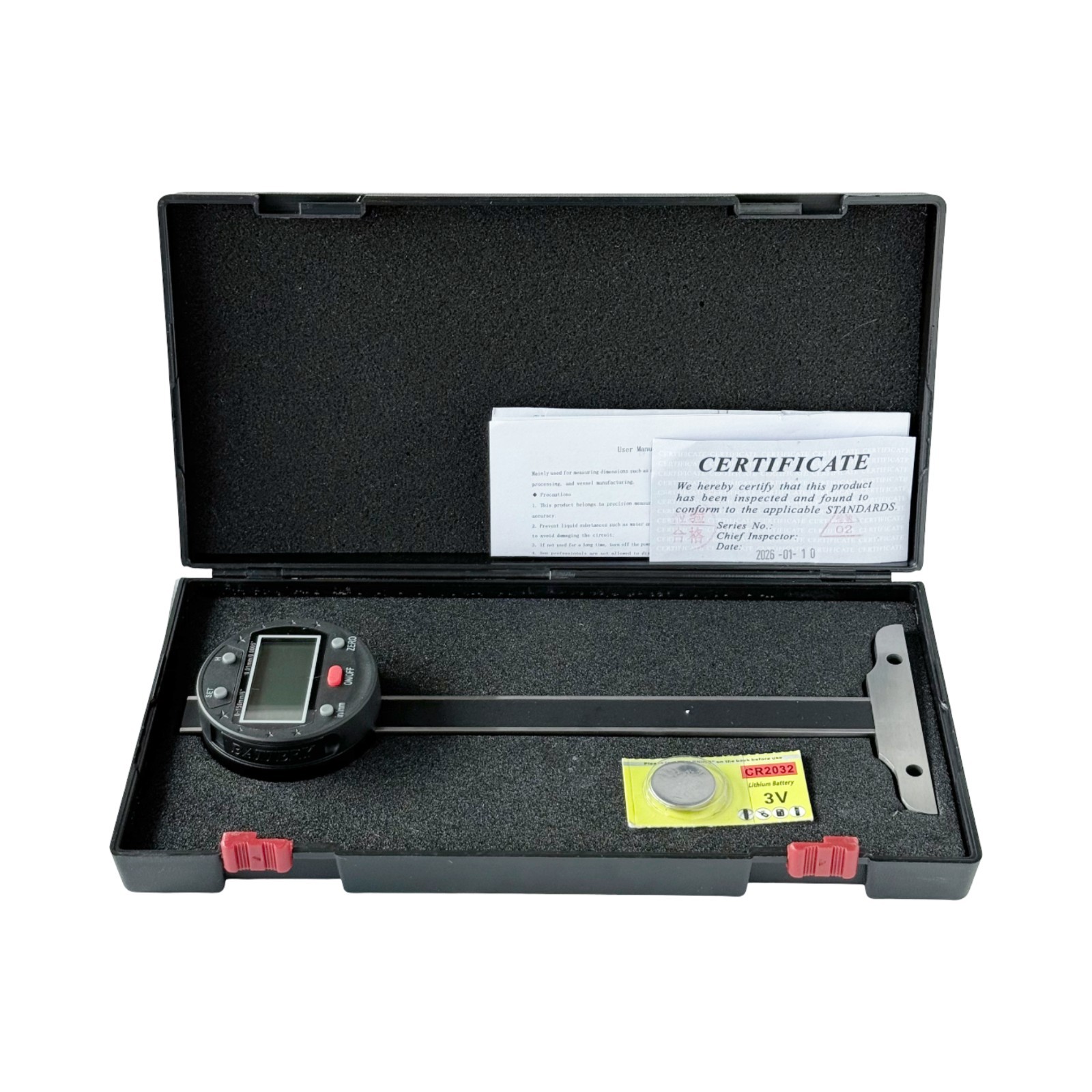 Digital Depth Gauge 0-150mm / 0-6 in ,Electronic Depth Measuring 0.005″/0.01mm