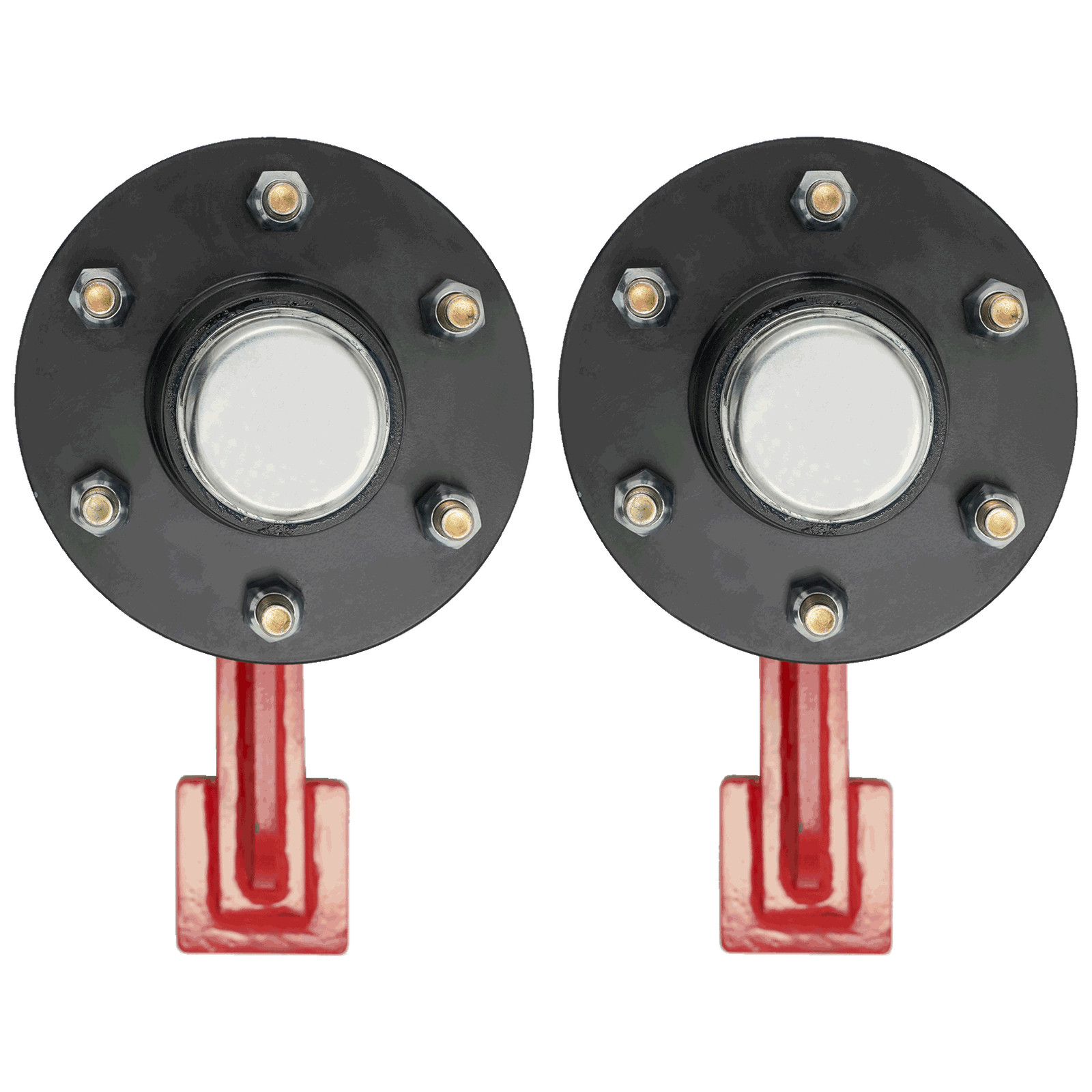 2-Pack 8800lbs Shipping Container Wheels，6×5.5 Lug，Heavy-Duty Container Axles