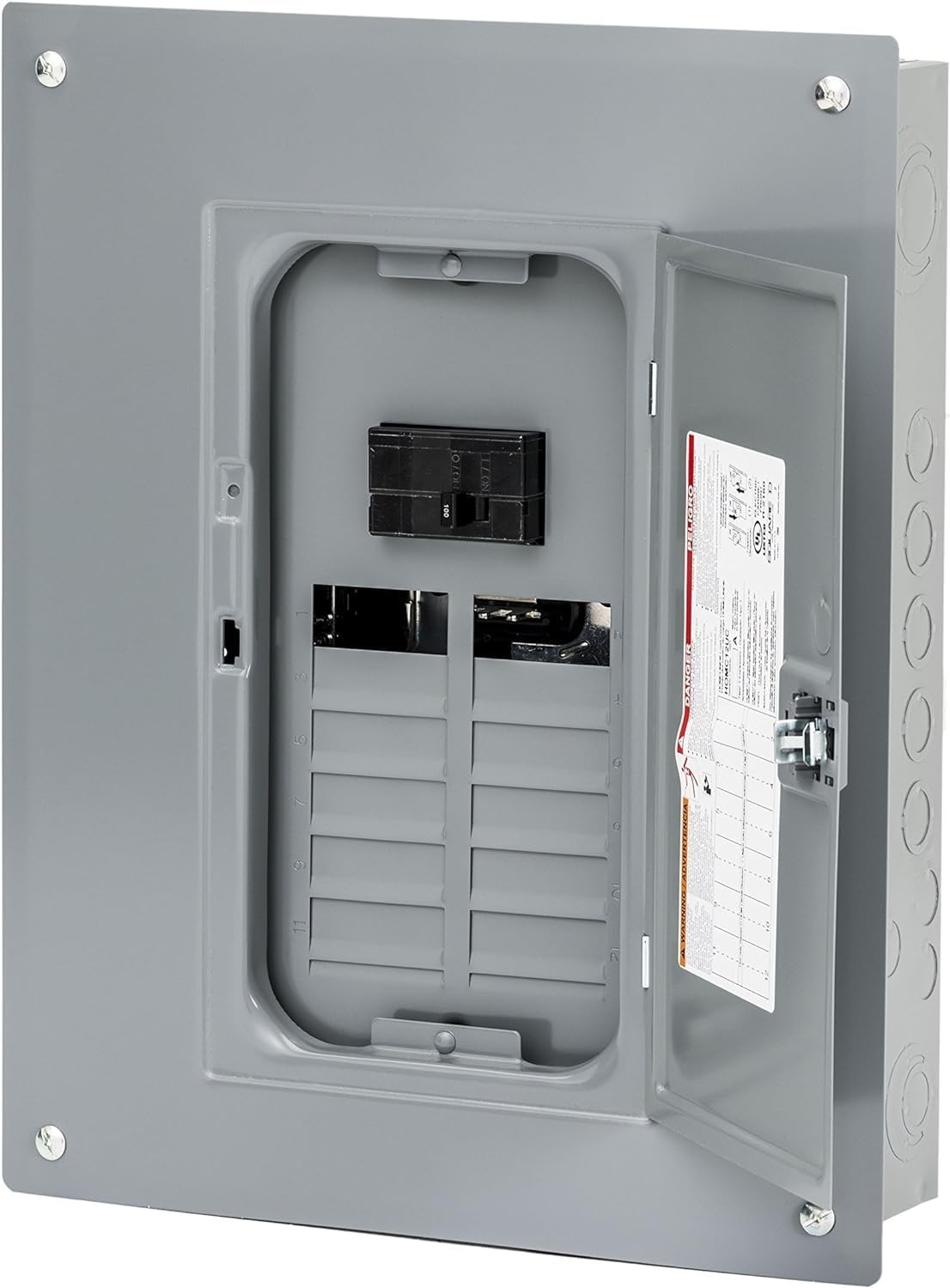 Square D by Schneider Electric Homeline 100 Amp Indoor Main Breaker Box, Circui