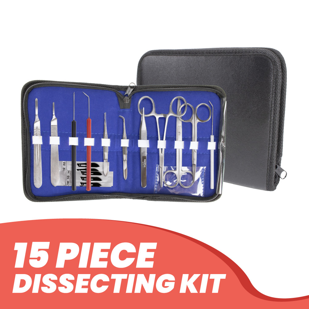 15 Piece Dissecting Kit, with Case
